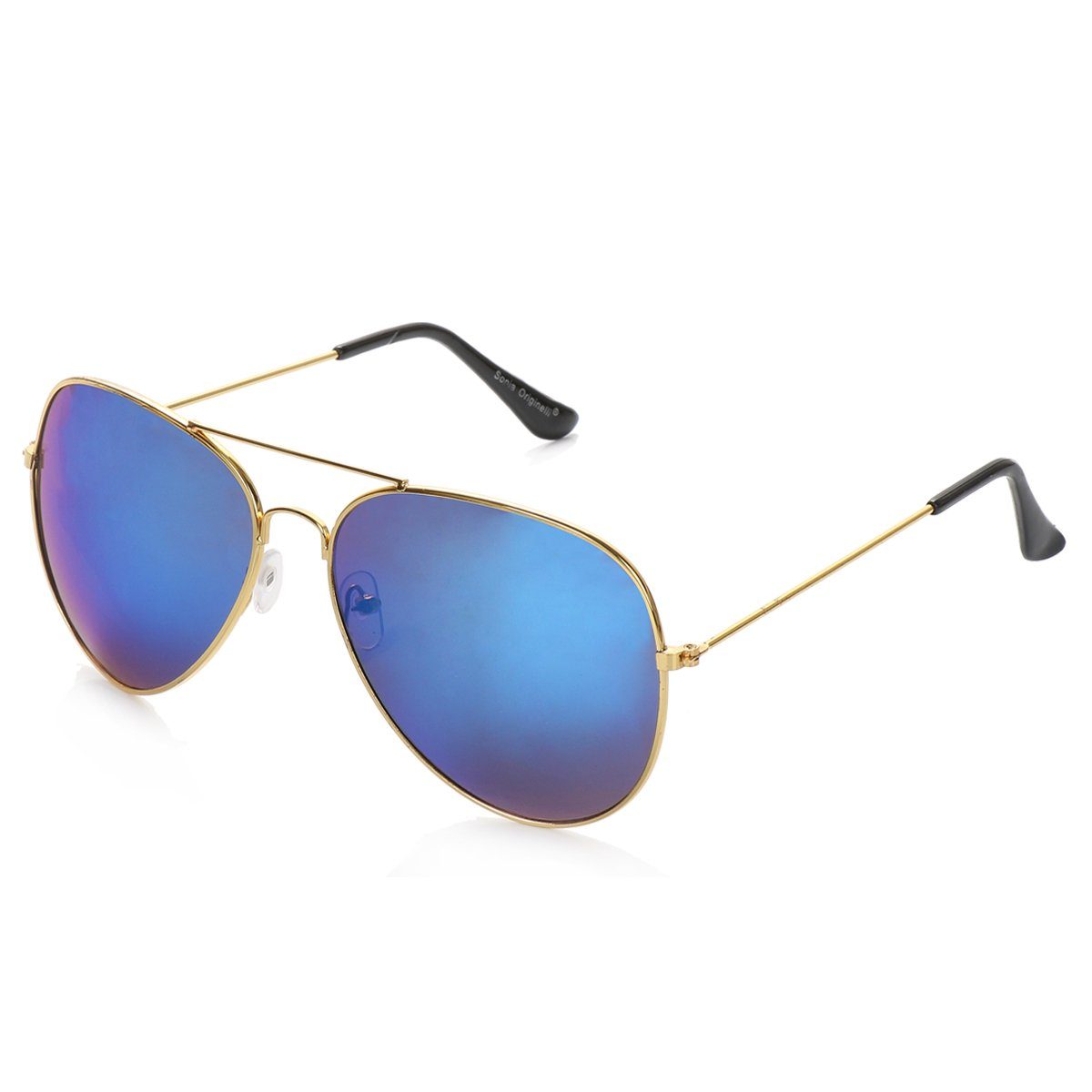 Sonia Onesize blau Fasching Verspiegelt Partybrille Sonnenbrille Brille Spaß Sonnenbrille Originelli "Pilot"