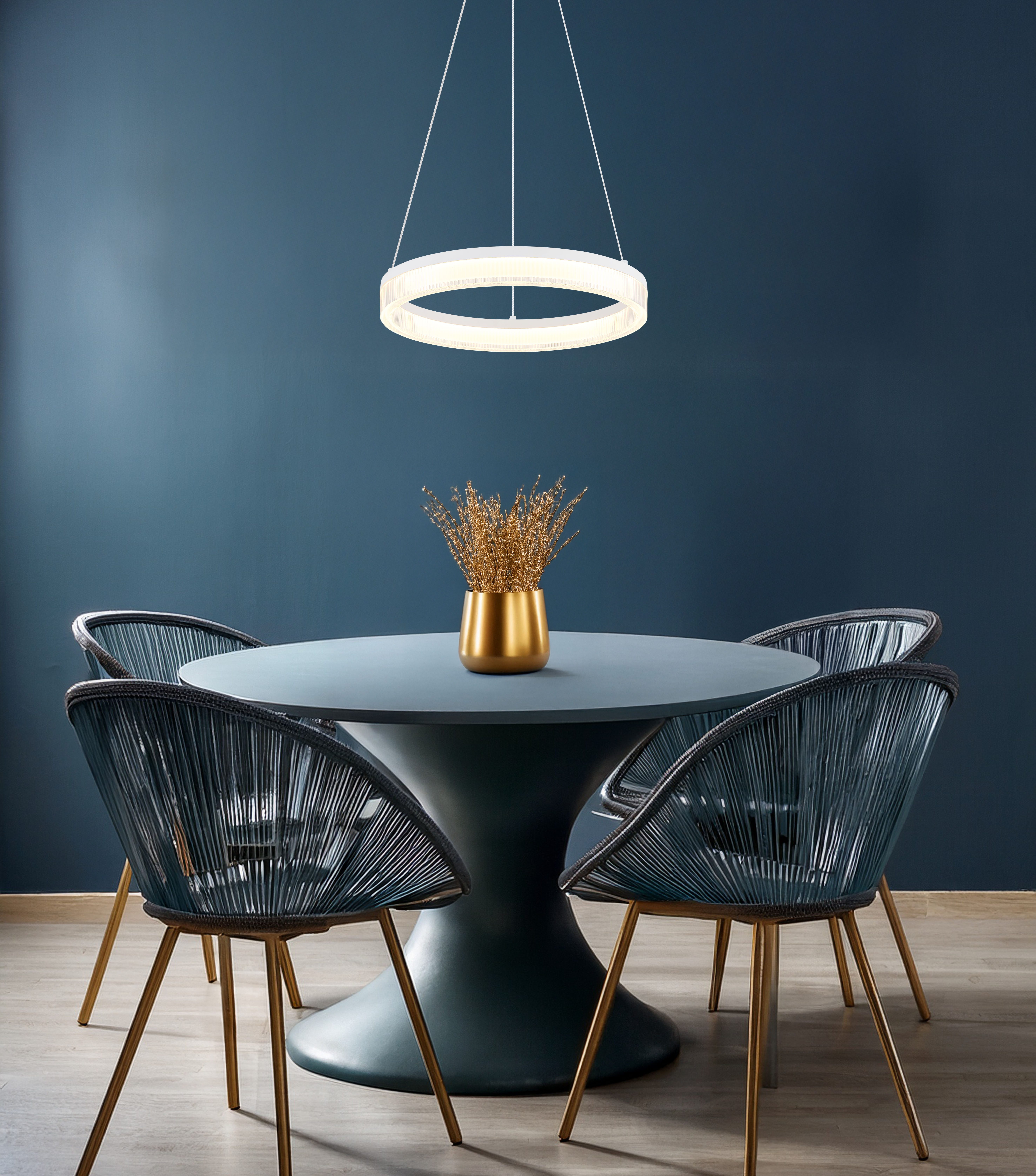 GLOBO LIGHTING Hängeleuchte ZARA, LED fest integriert, Warmweiß, LED Hängeleuchte für Esszimmer sandfarben