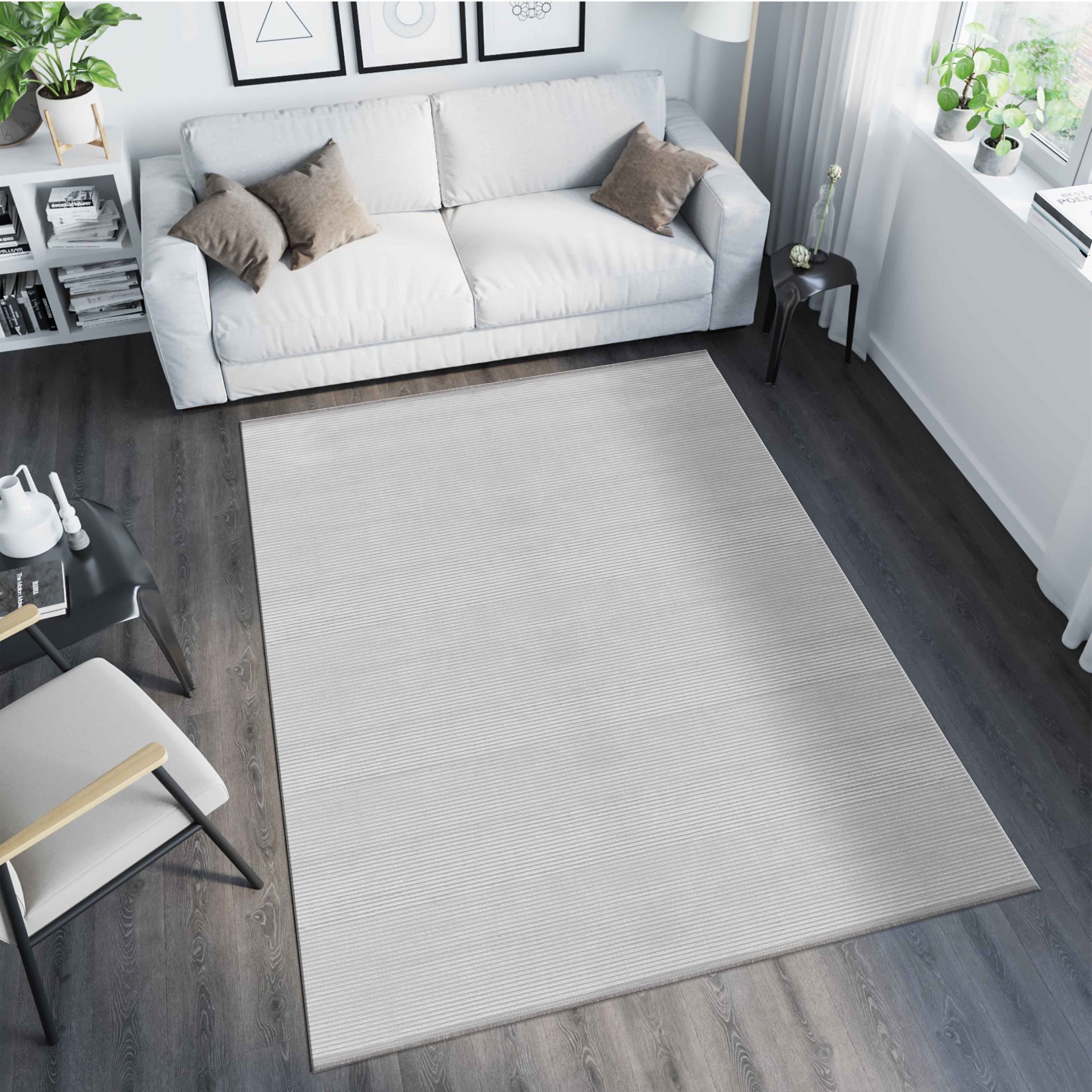 Teppich Unicolor - Einfarbig, Teppium, Läufer, Höhe: 7 mm, Teppich Wohnzimmer | Kurzflor-Teppiche