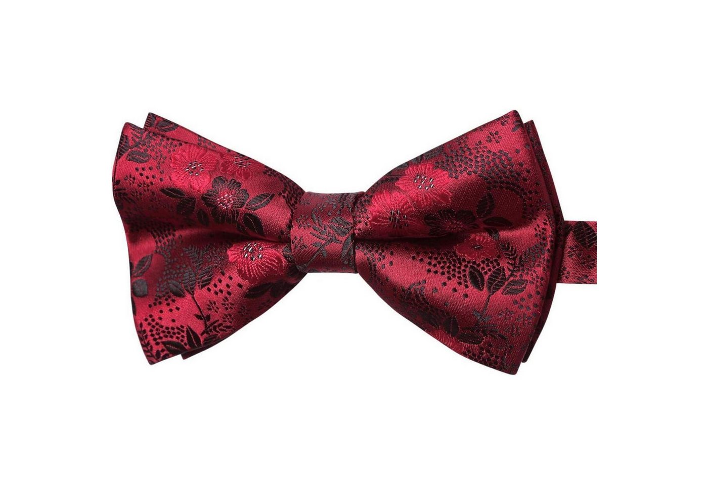 LuxusKollektion Fliege Fliege Herren gebunden verstellbar Paisley Hochzeit Anzug Rot Geblümt