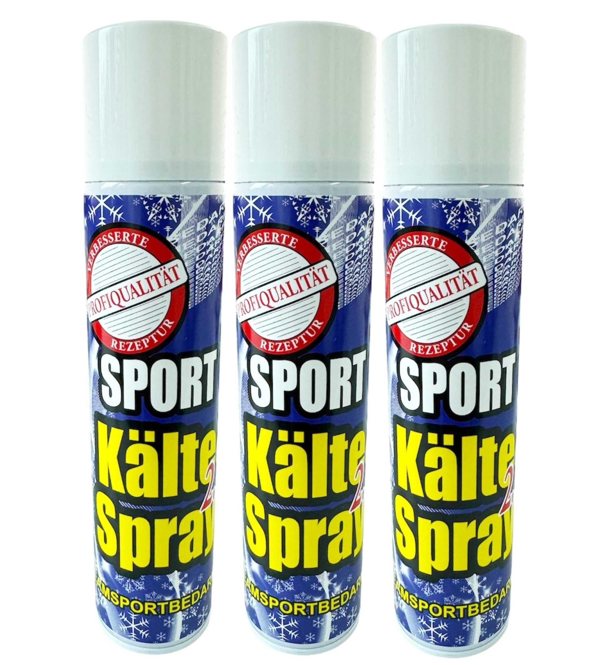 BAY-Sports Erste-Hilfe-Set 3x Kühlspray Sportverletzung Eisspray Kältespray 900ml Vereisungsspray