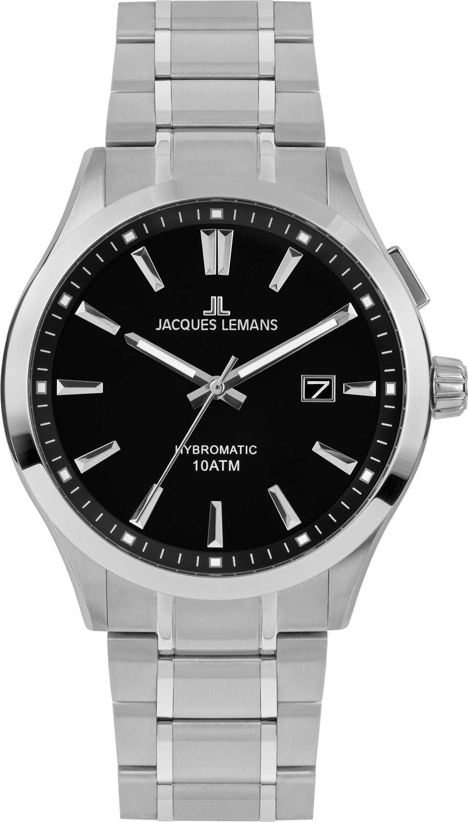 Jacques Lemans Kineticuhr Hybromatic, 1-2130E schwarz | Armbanduhren