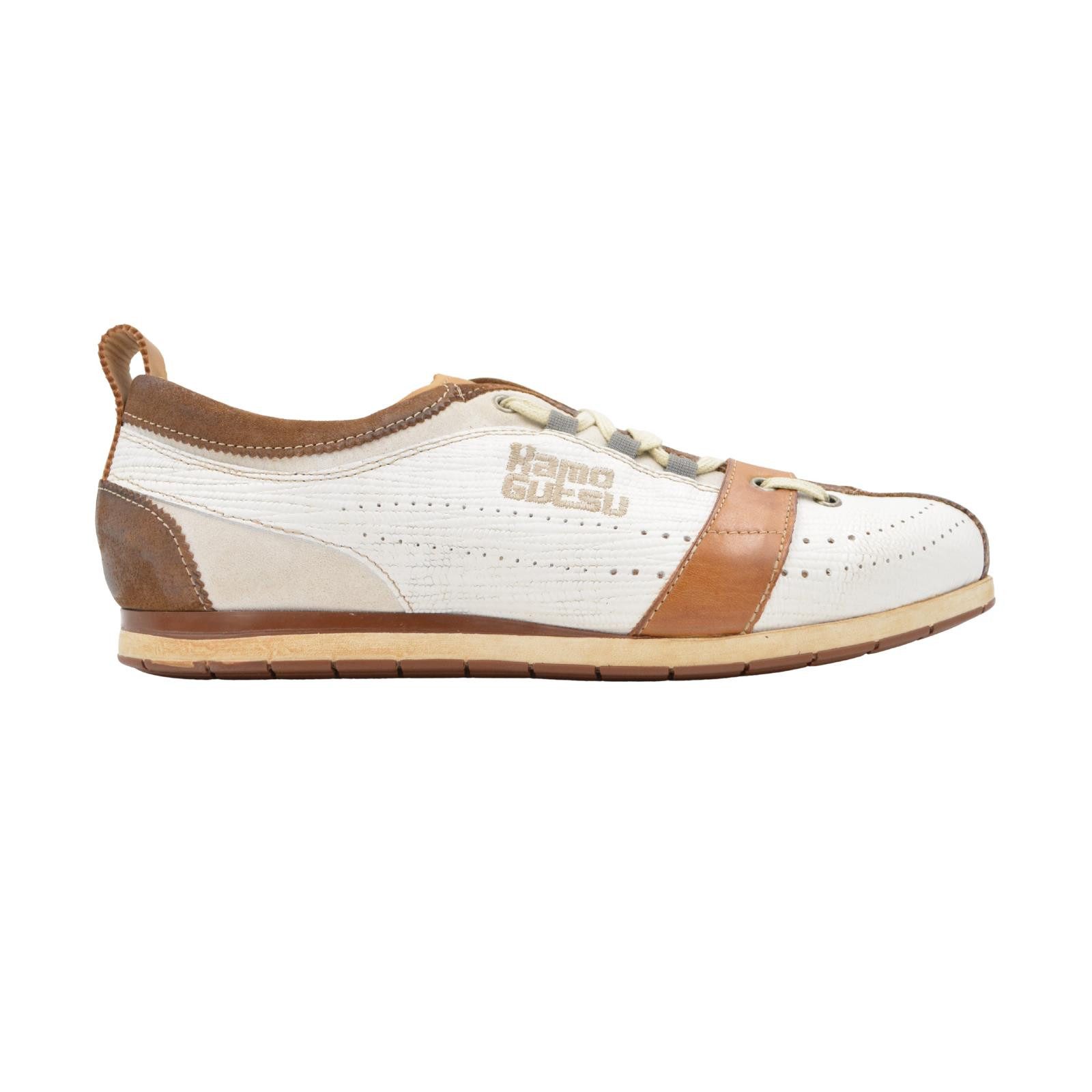 Kamo-Gutsu Kamo-Gutsu Hazel-Paglia Bianco Herren Sneaker Sneaker Wechselfussbett