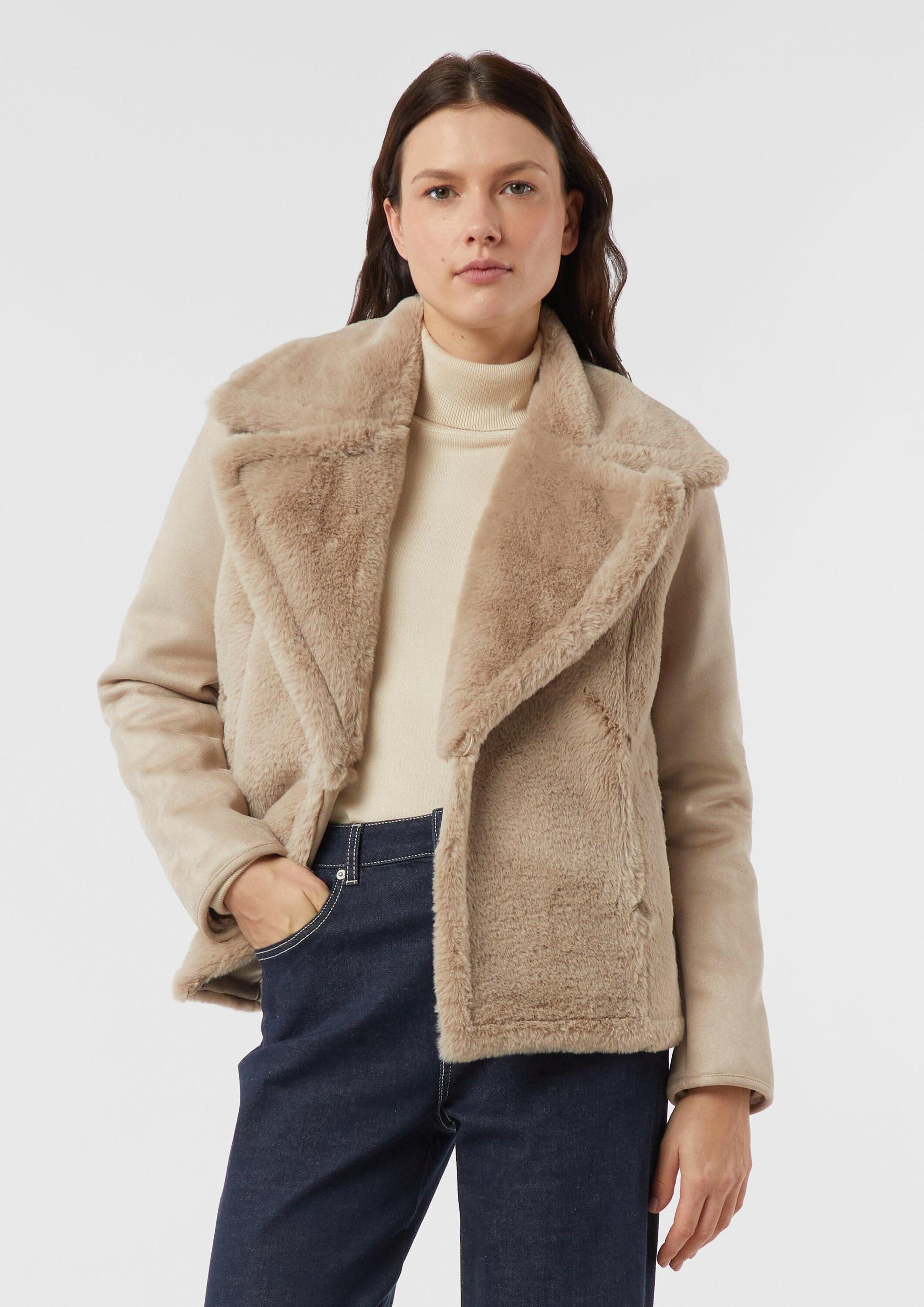 comma Funktionsjacke Outdoor-Jacke Fake Fur-Jacke im günstig online kaufen