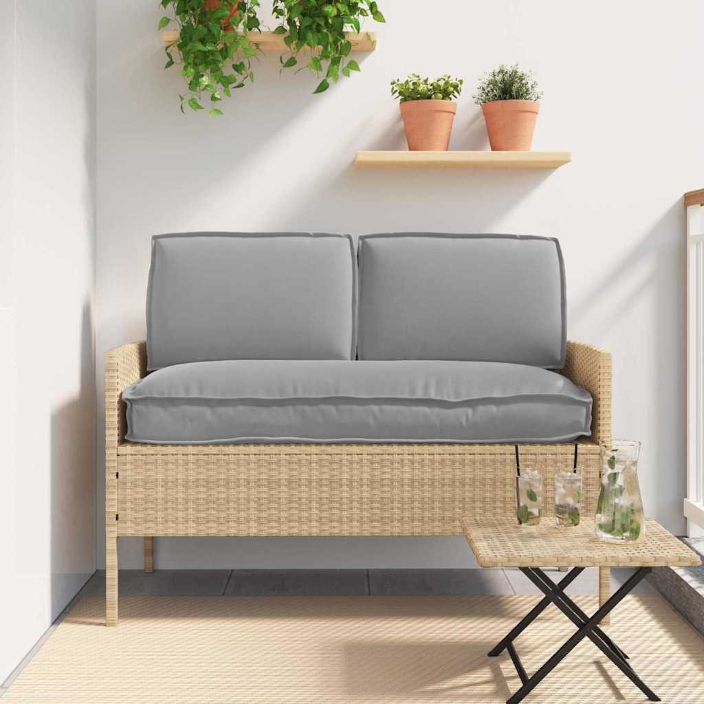 vidaXL Sitzauflage Kissenset Oxford-Stoff Grau 120 x 50 x 52 cm, (3 St)