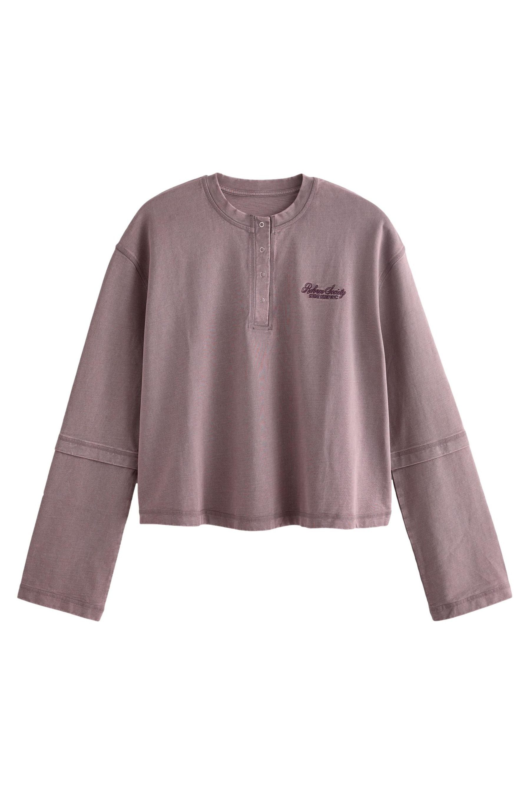 Next Sweatshirt Relaxed Fit Henley Sweatshirt günstig online kaufen