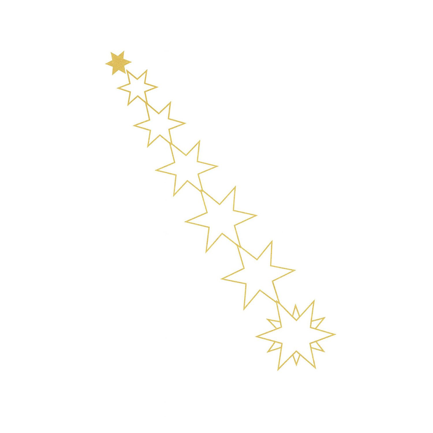 RIFFELMACHER & WEINBERGER Weihnachtsbaumkugel Riffelmacher Dekogirlande Sterne 12 x 55 cm 73926