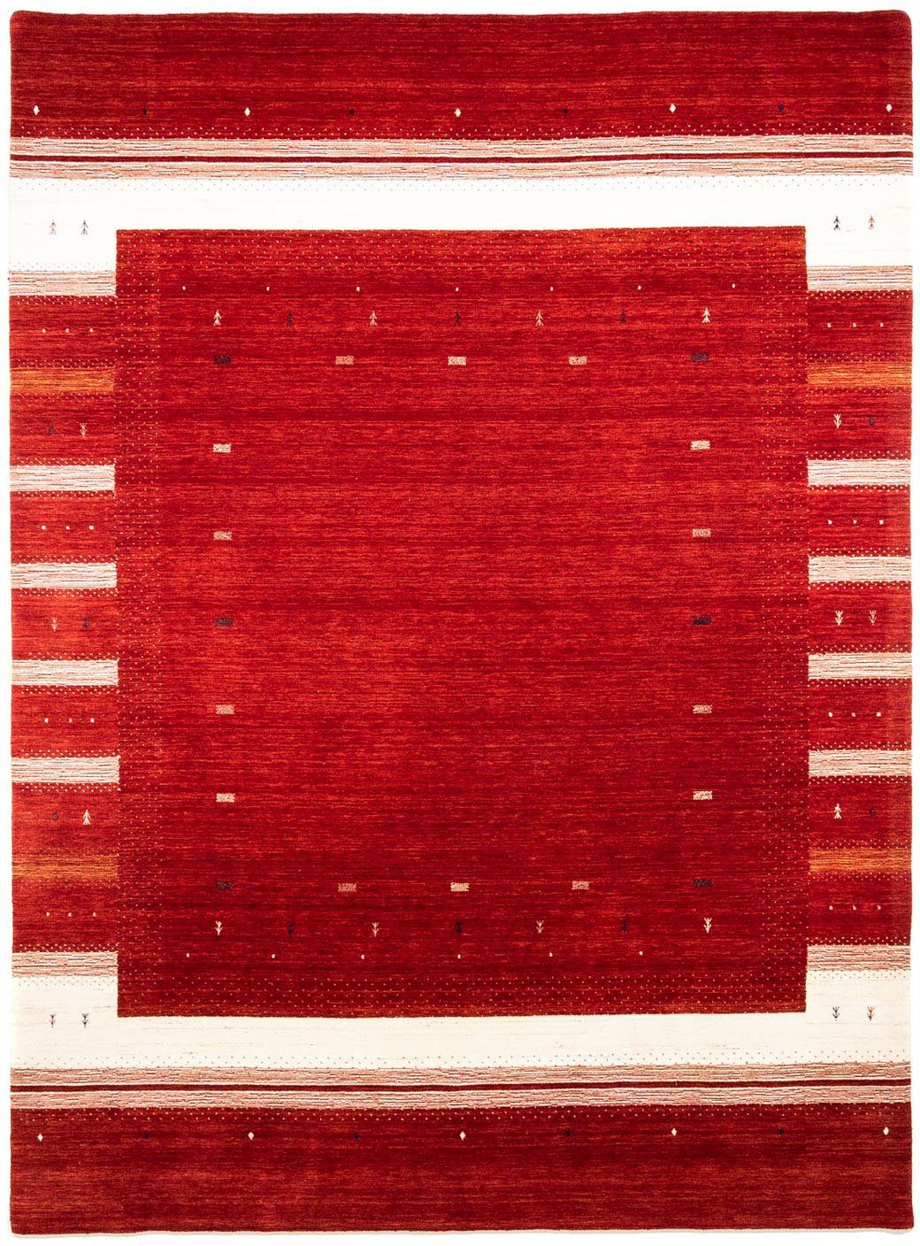 morgenland, 346 Zertifikat x Loribaft mit Wollteppich Rosso Höhe: Minimal 255 Unikat rechteckig, cm, mm, 18