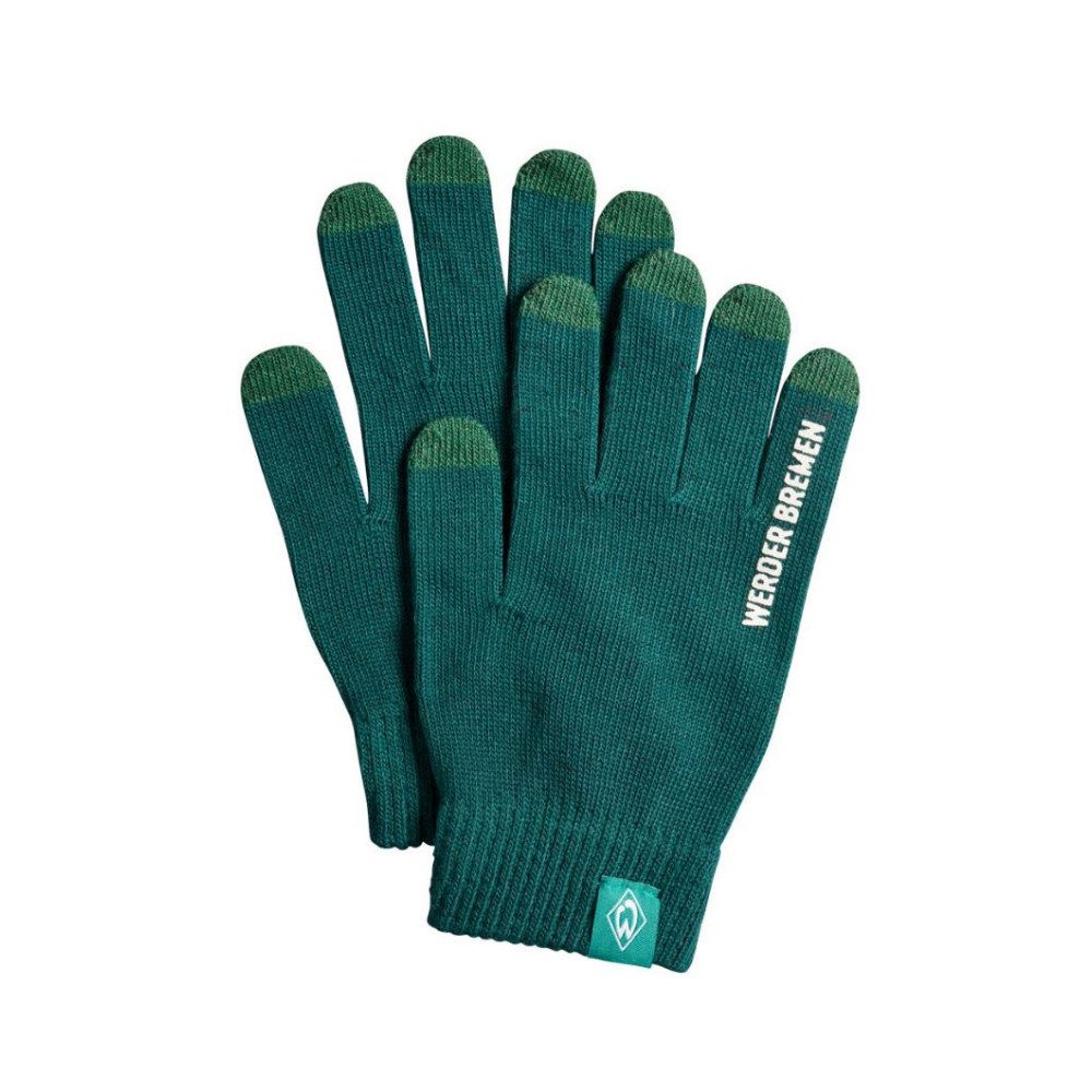 Werder Bremen Fleecehandschuhe SV Werder Bremen Smartphone-Handschuhe Grün Gr.S