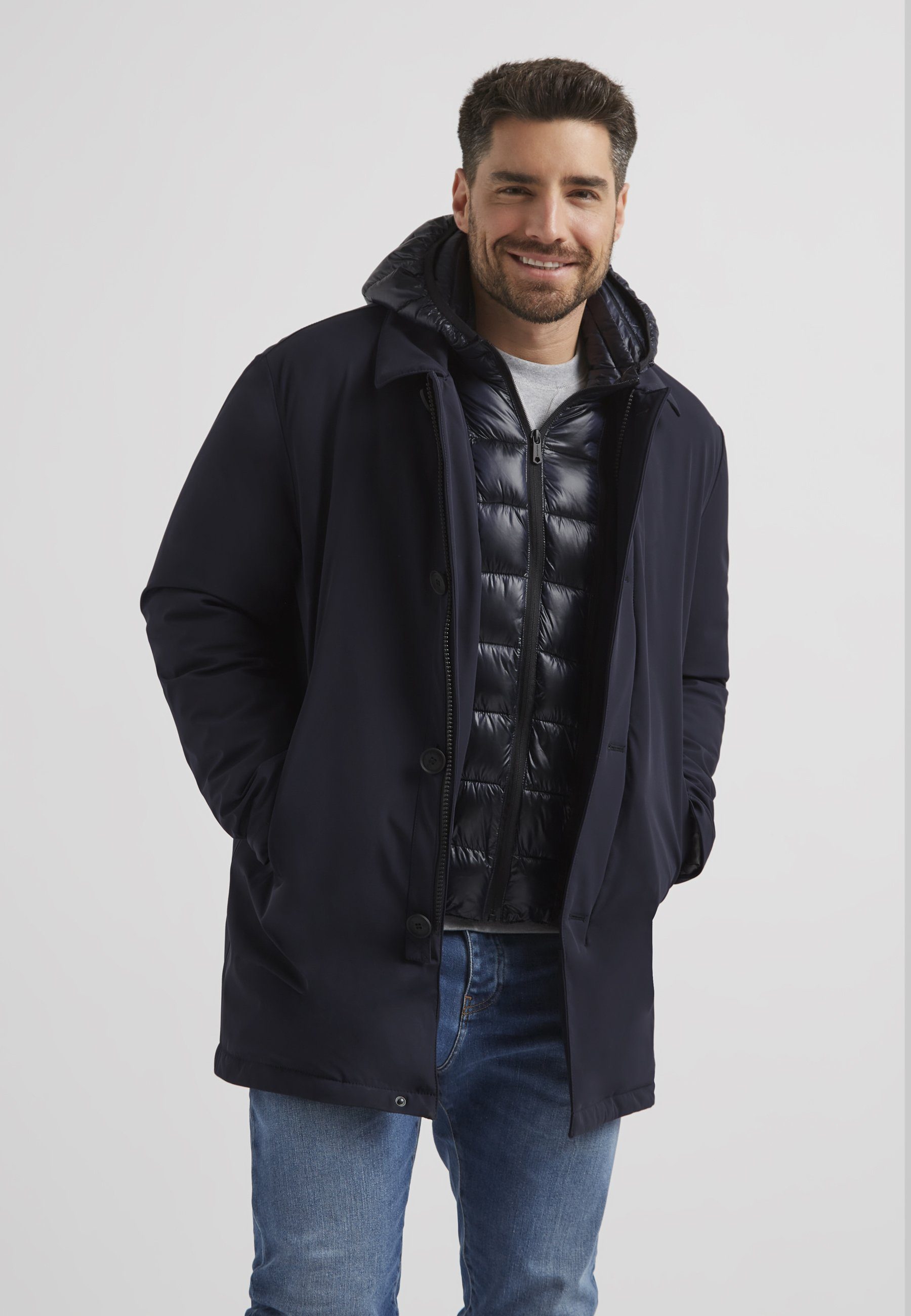 Kurzmantel MSMoreno Herren Jacke Mantel kurz klassisch