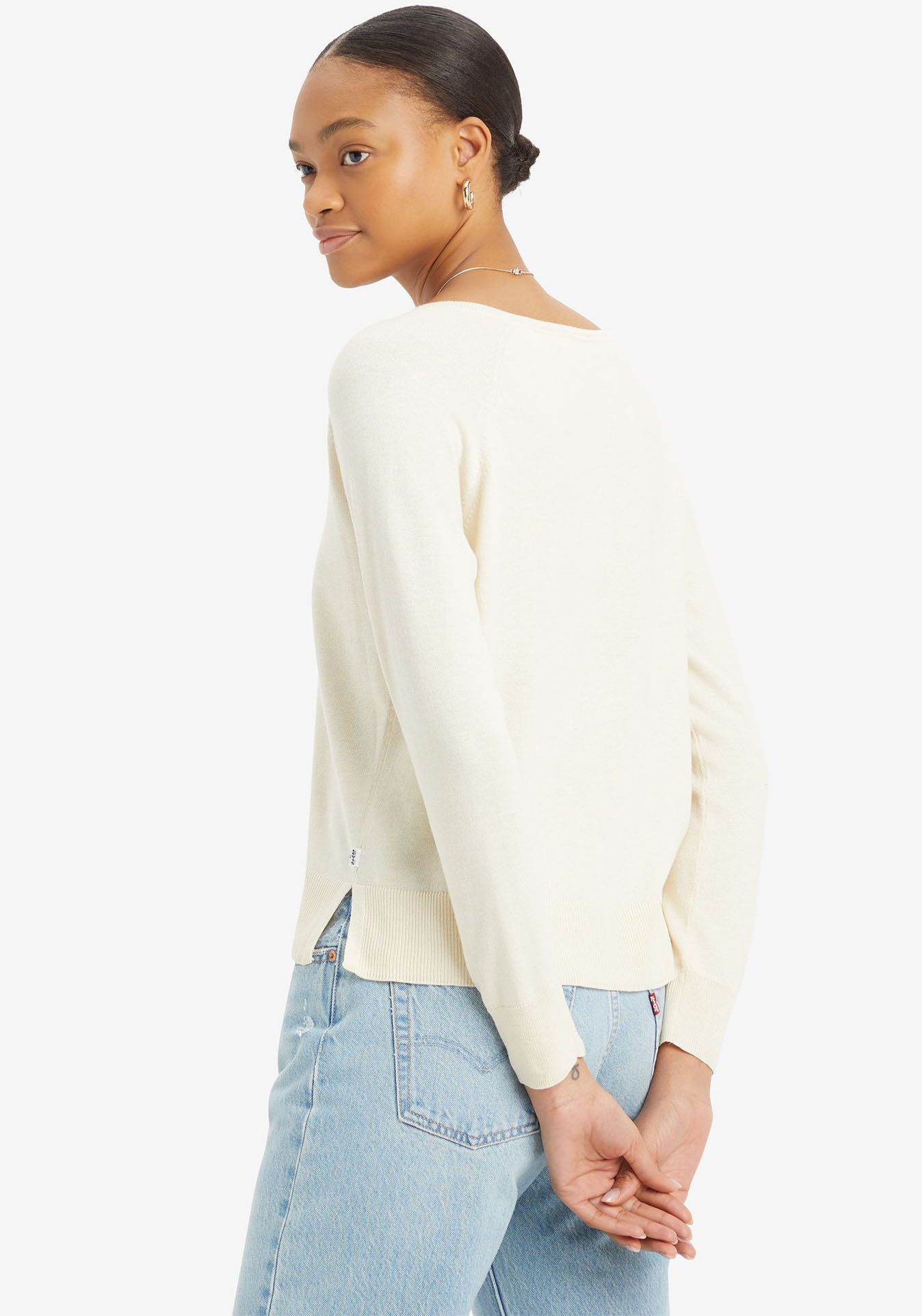 Levi's® Longpullover PETAL VNECK SWEATER mit Rippbündchen günstig online kaufen