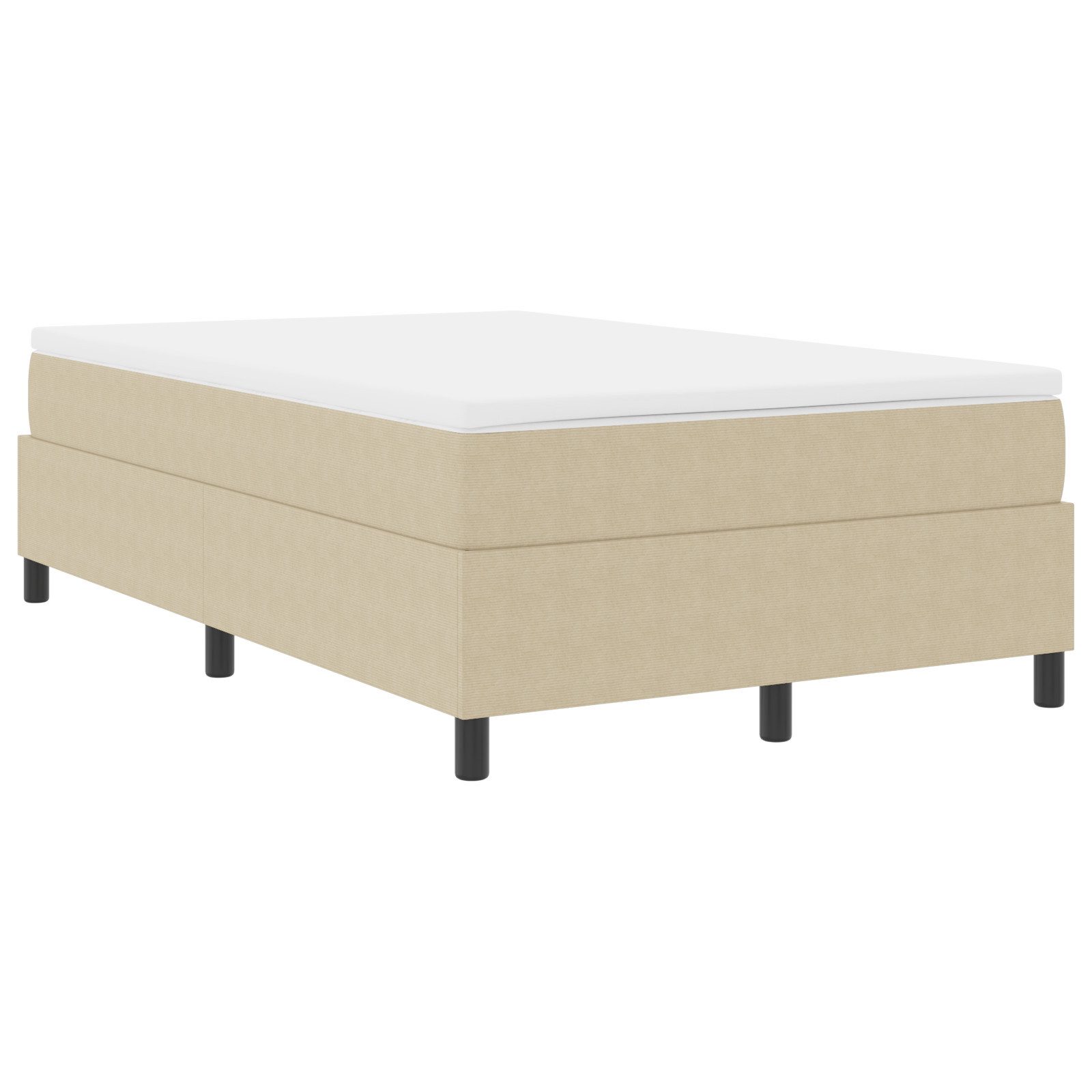 vidaXL Bett Boxspringbett Hellgrün Grau Cordstoff günstig online kaufen