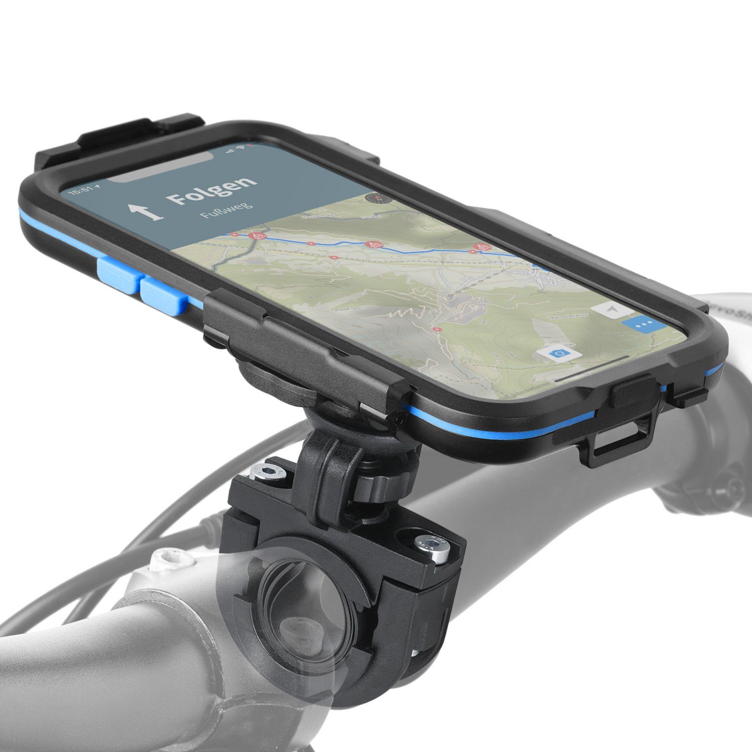 Handyhalterung Fahrrad, Abnehmbare Handyhalterung Motorrad, 360°  Verstellbar Fahrrad Handy Halter Kompatibel mit iPhone 13 Pro Max/13  Pro/13/13