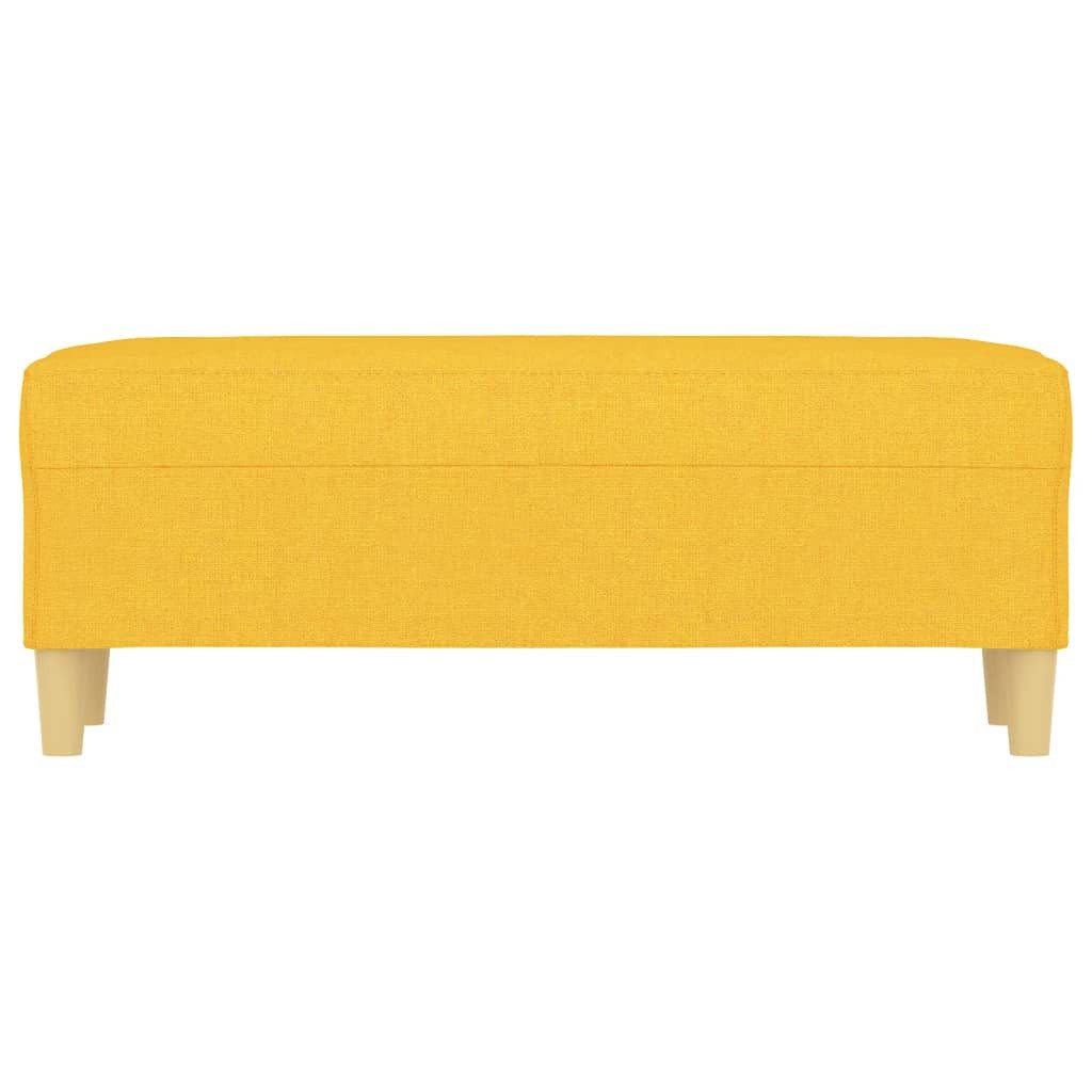 vidaXL Sitzbank Sitzbank Hellgelb 100x35x41 cm Stoff