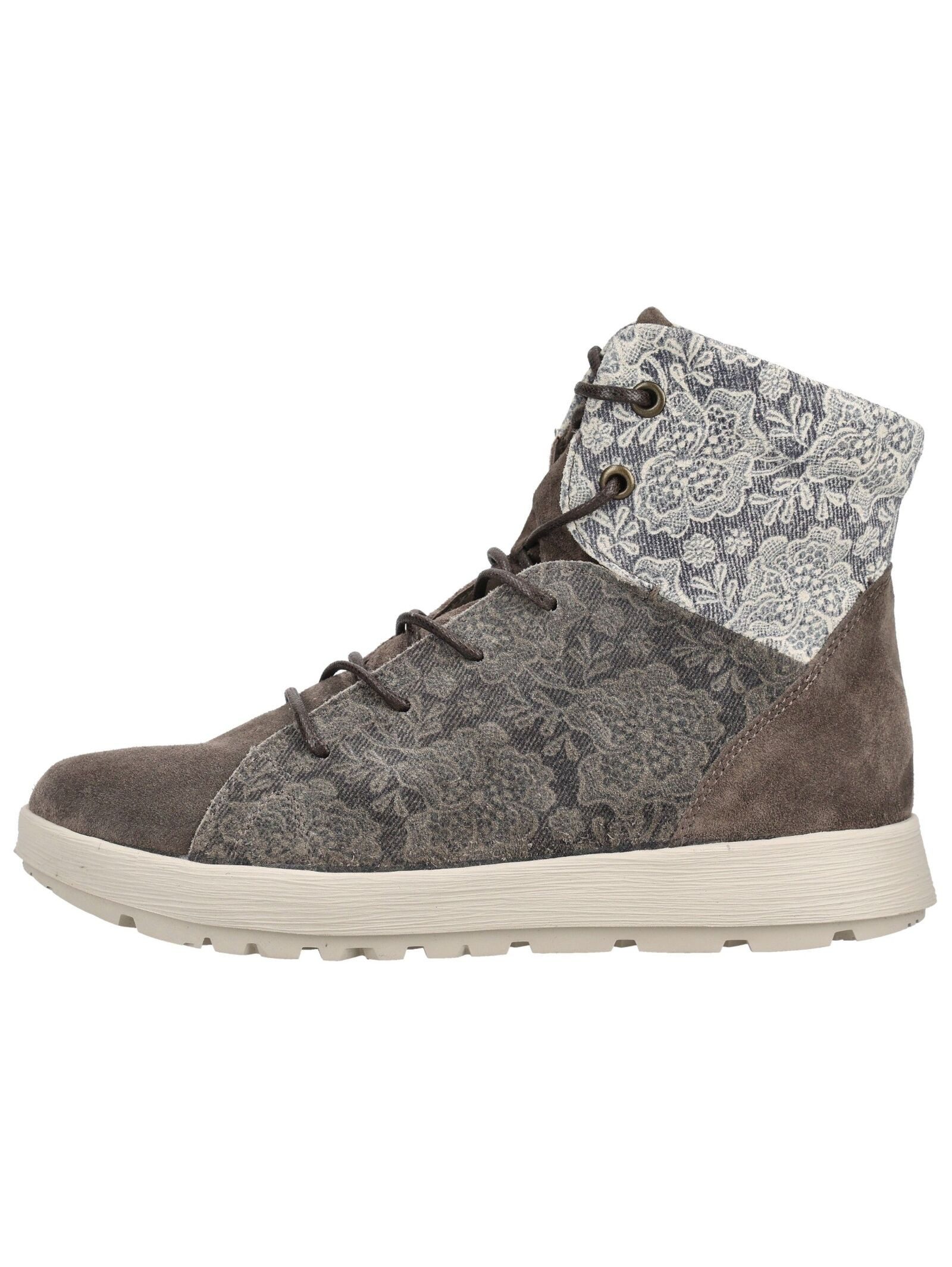 Think! Stiefelette Veloursleder/Textil . Schnürstiefelette