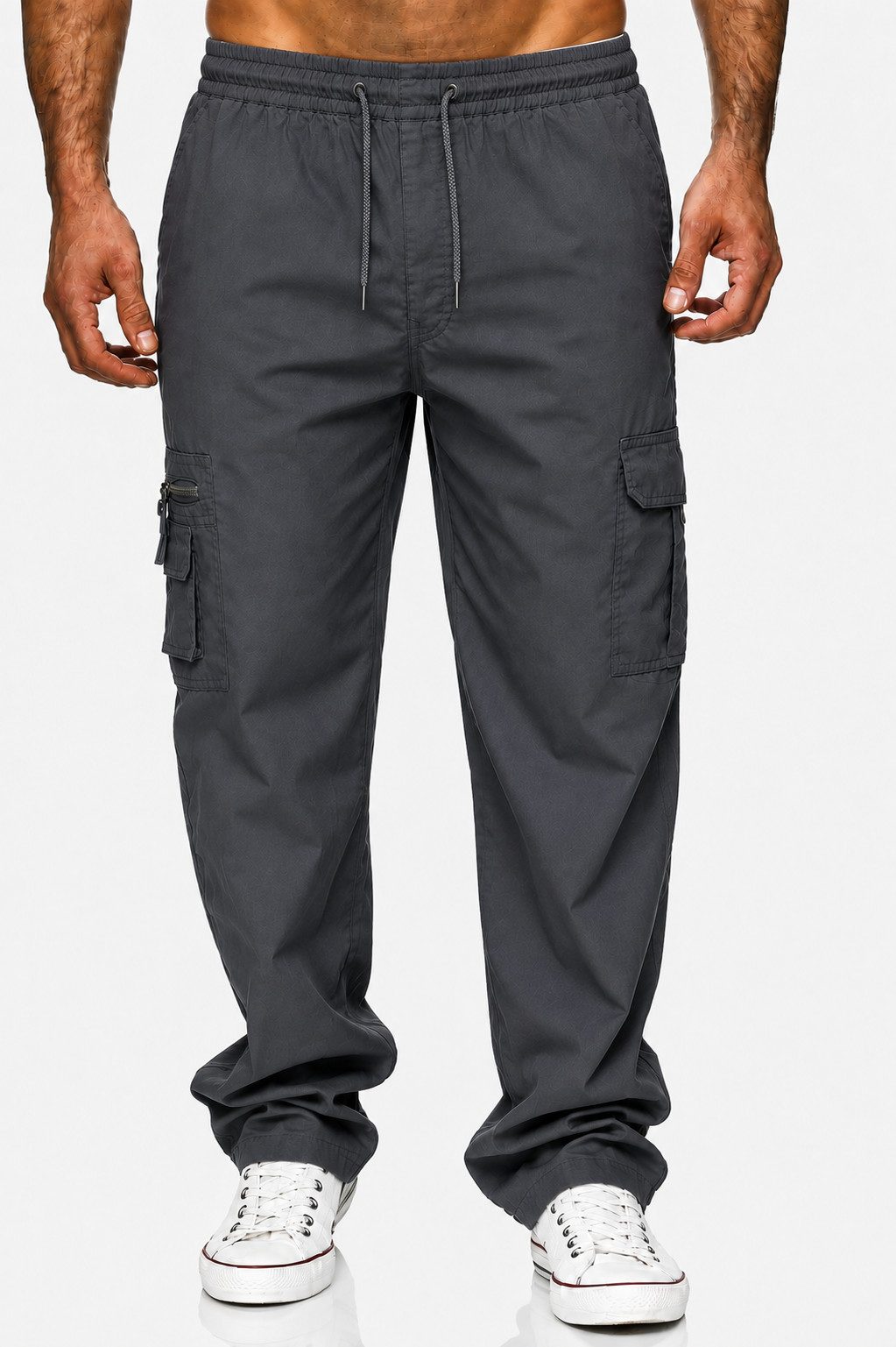 iKENNAS Cargohose Cargo Stoffhose Taschen Freizeit Arbeitshose Cargohose