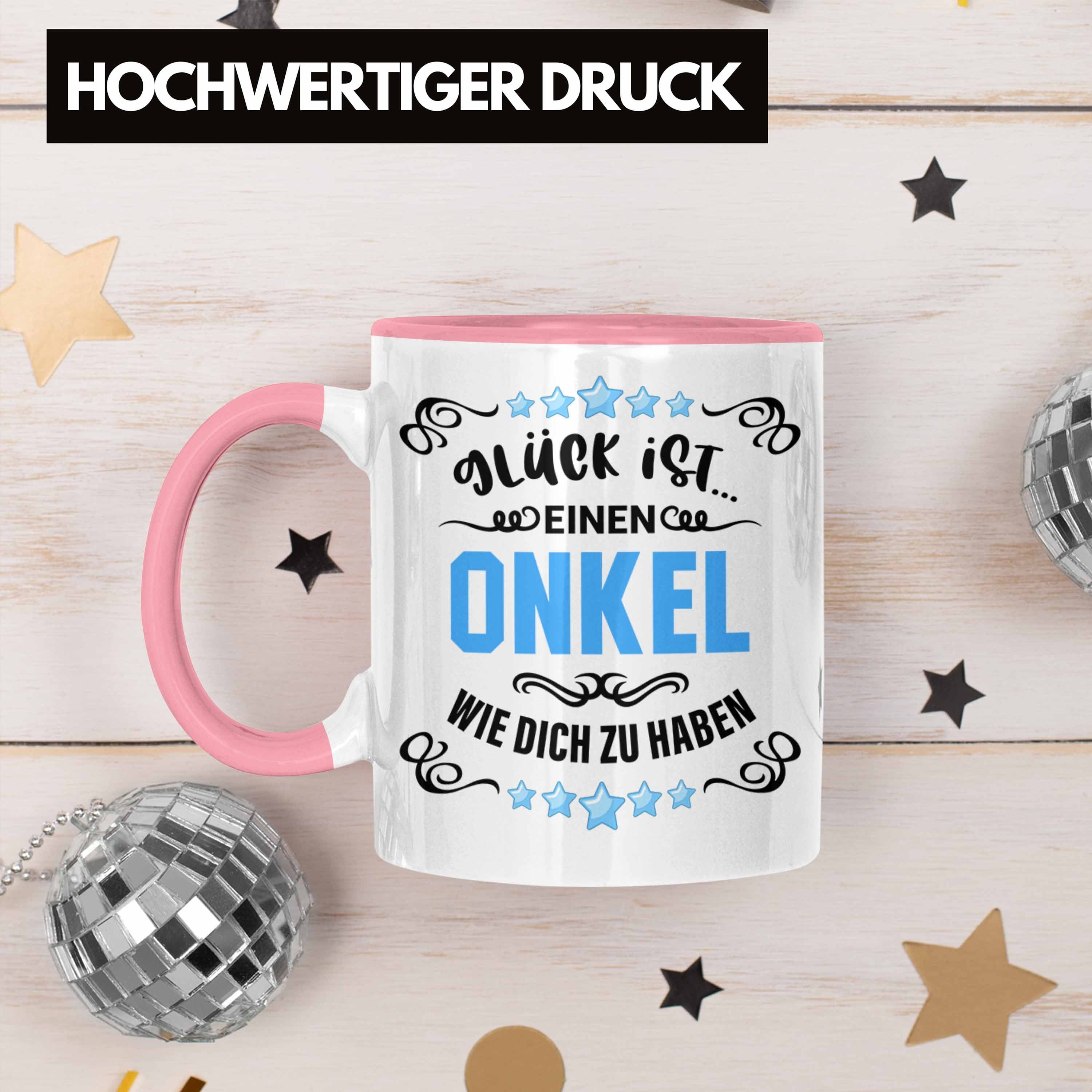 Tasse Geschenk für Spruch Geschenkidee Tasse Bester Nichten Onkel Trendation Onkel - Rosa Lustige Nichte Geschenke Trendation Neffe von