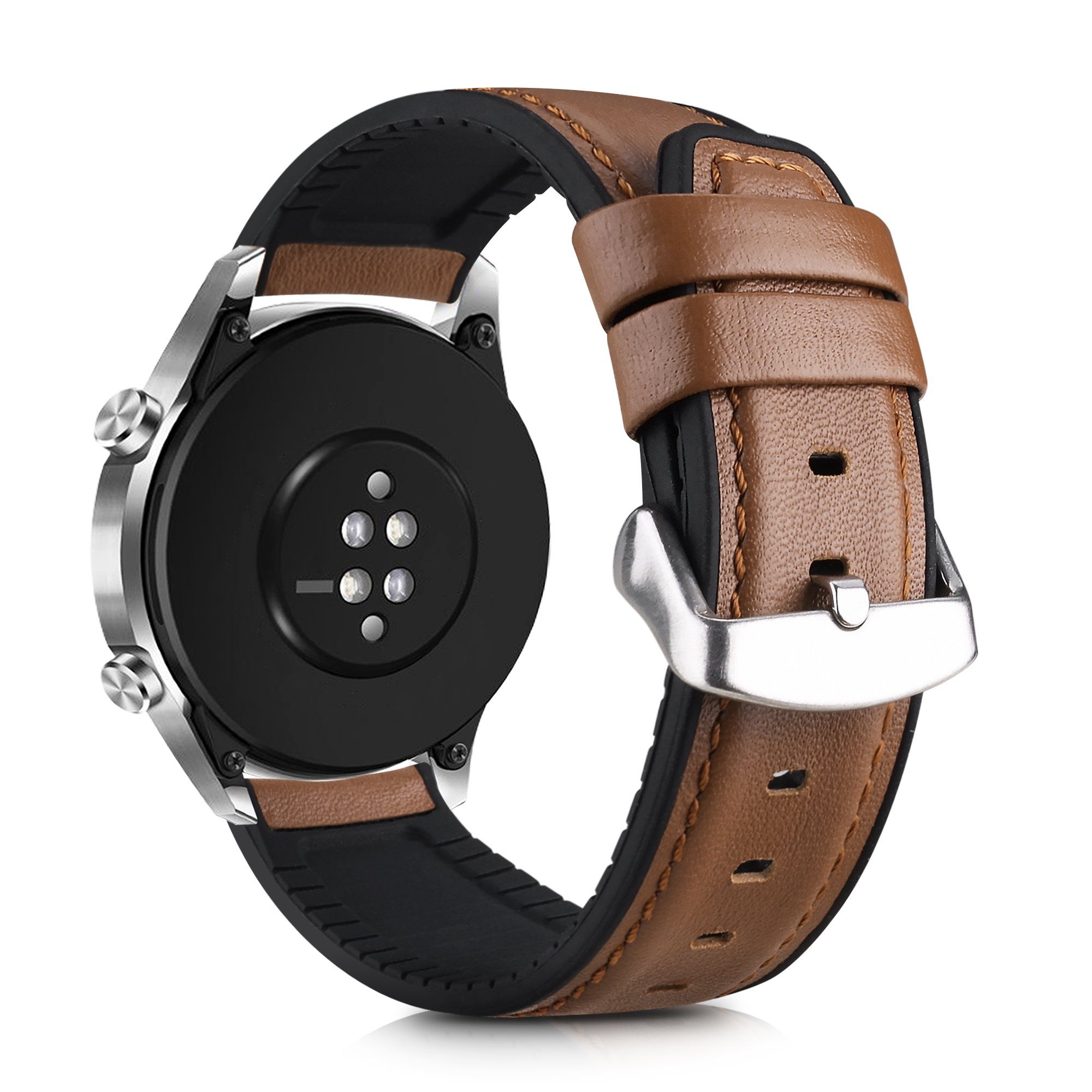 kwmobile Sportarmband für Huawei Huawei Watch GT / GT2 / GT3 (46mm) Smartwatch, 1-tlg., Leder Fitnesstracker Ersatzarmband Uhrenverschluss