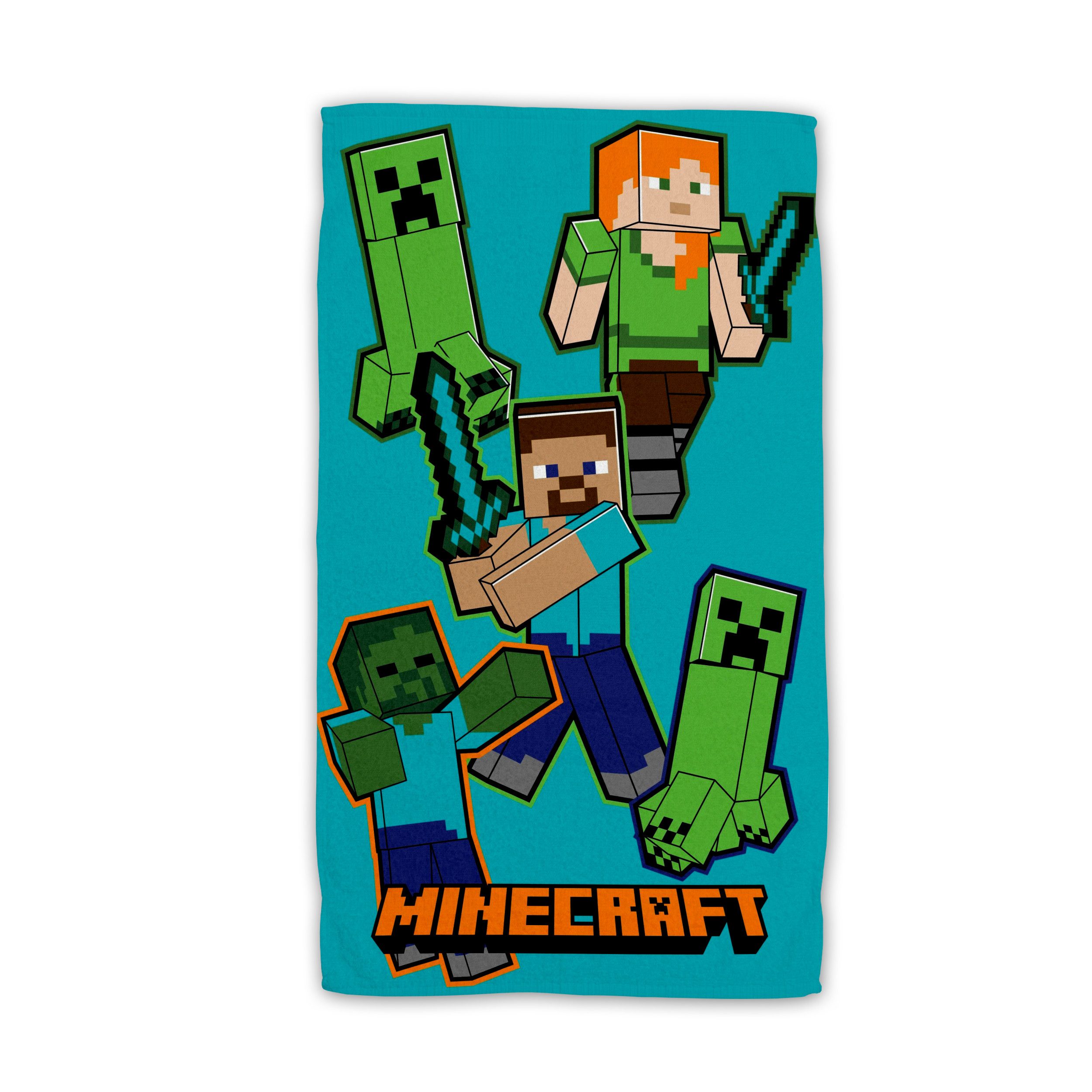 Jerry Fabrics Handtuch Minecraft Crawler 30x50 cm Frottee Baumwolle Kinderhandtuch