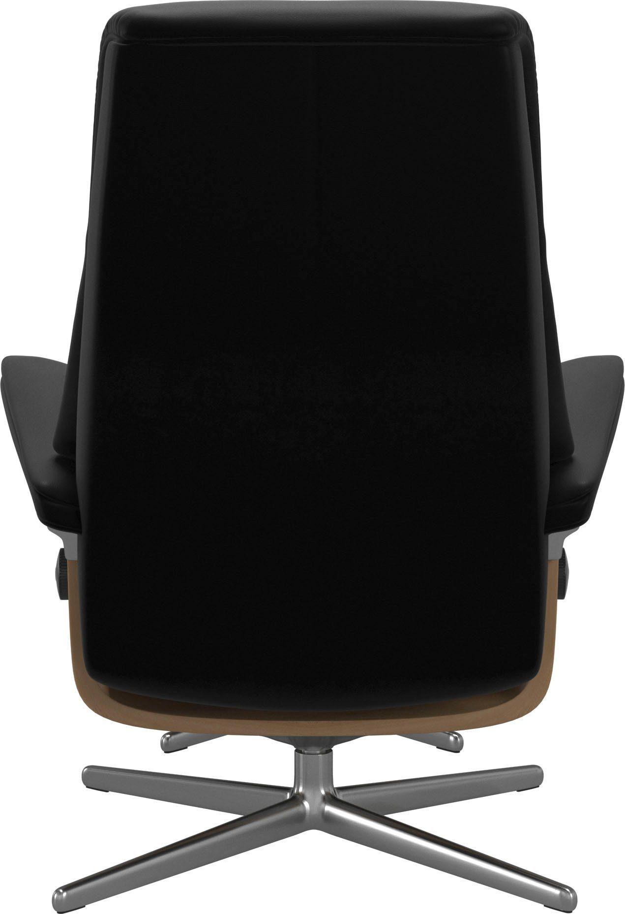 Stressless® Relaxsessel View (Set, Relaxsessel mit Hocker), mit Hocker, mit Cross Base, Größe S, M & L, Holzakzent Eiche