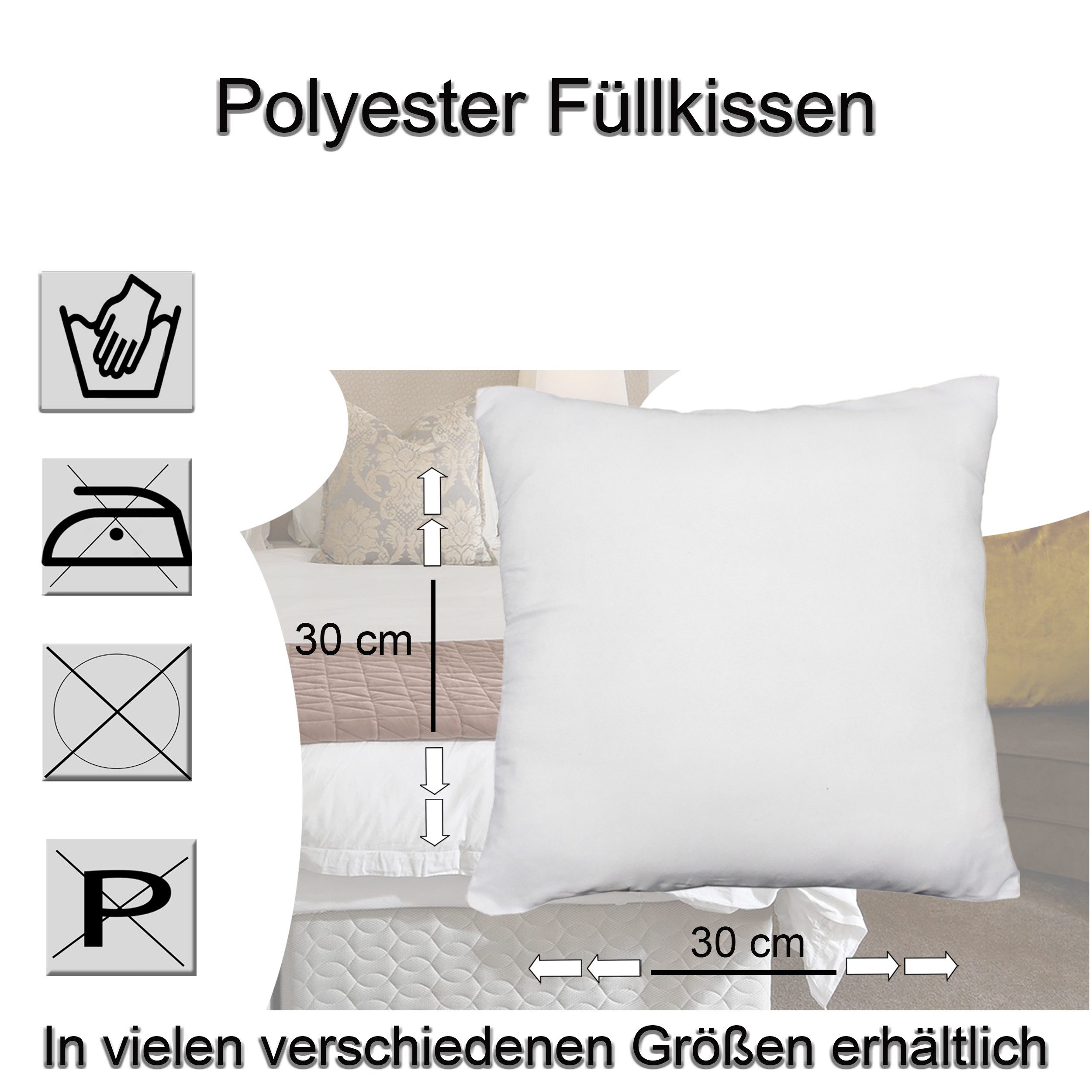 Haus und Deko Kopfkissen Kopfkissen 2er Pack Füllkissen Polyester Innenkiss günstig online kaufen