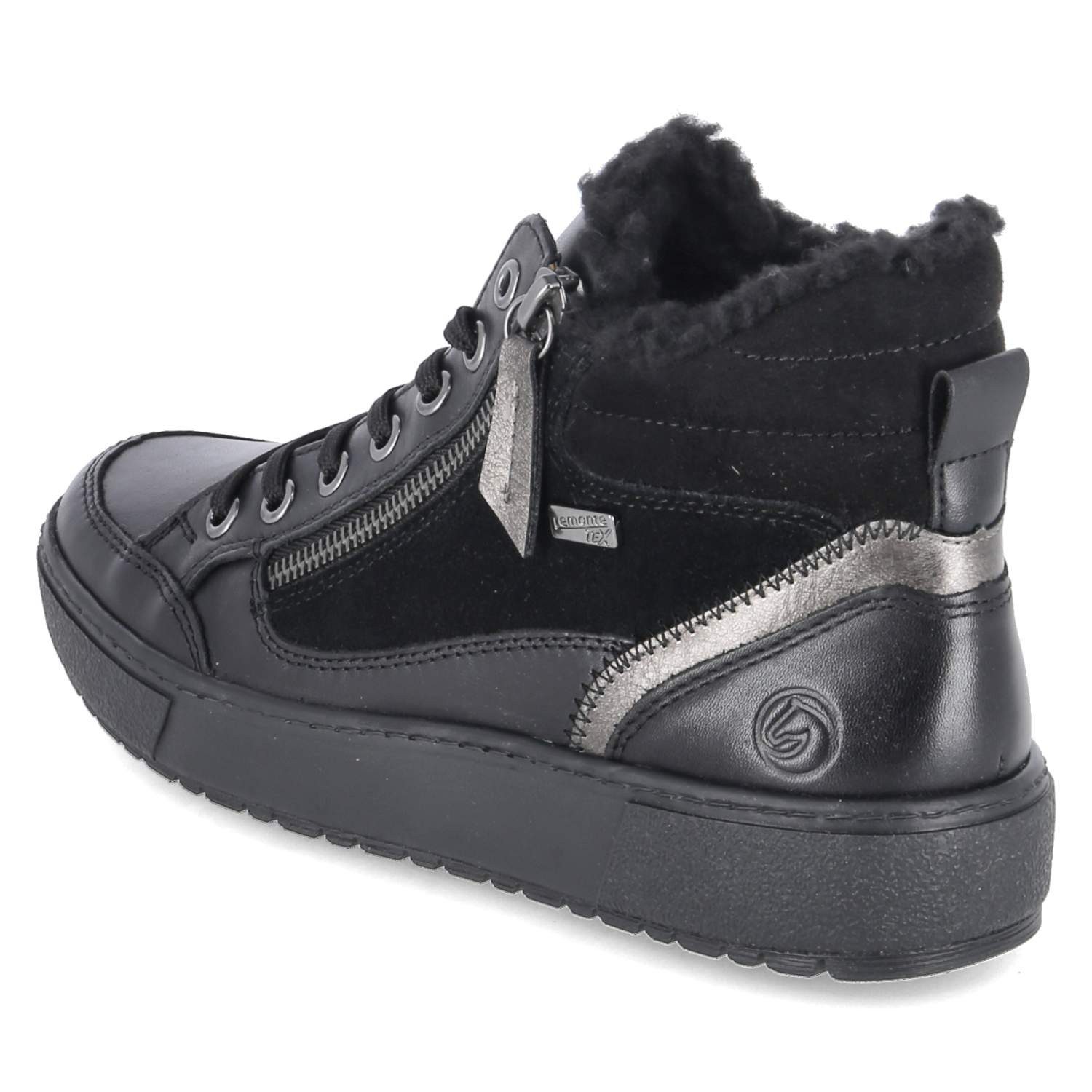 Remonte Remonte D2T72-03 Damen Leder & Textil black Winterstiefel