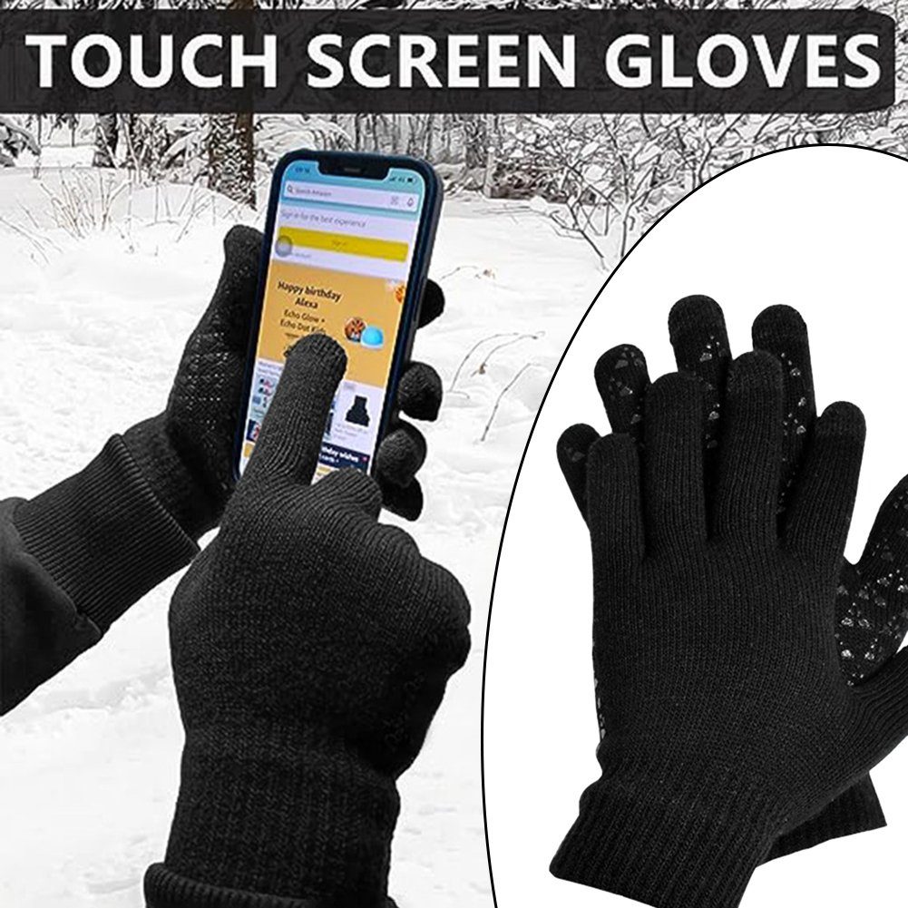 Winter Touchscreen-Strickhandschuhe, Blusmart deep Fahrradhandschuhe Verdickte cerulean Verschleißfeste