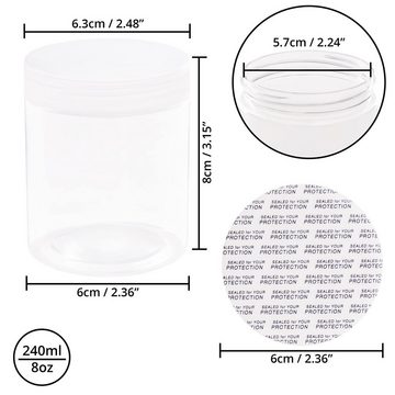 Belle Vous Organizer Transparente Kunststoffdose (15 Stk) - 240ml Behälter, Transparente Kunststoffdose (15 Stk) - 240ml Tiegel