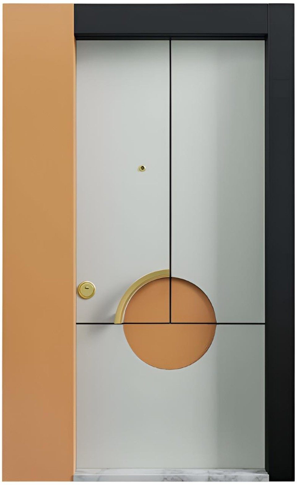 Xlmoebel Haustür Hellgraue Eingangstür Exklusive Haustür Wohnungstüren, Made in Europa