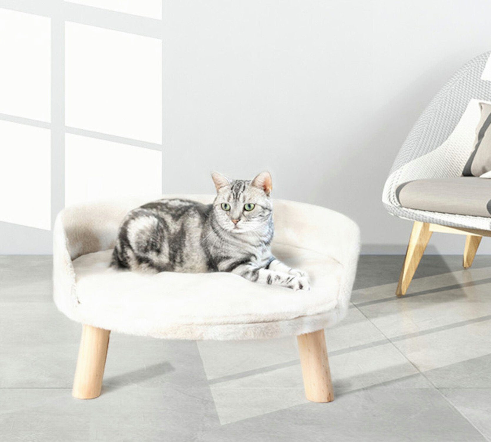 TPFLiving Tiersofa Tiersofa Hund - Tiersofa Katze, Schlafplatz für Katzen und Hunde mit weicher Plüschoberfläche