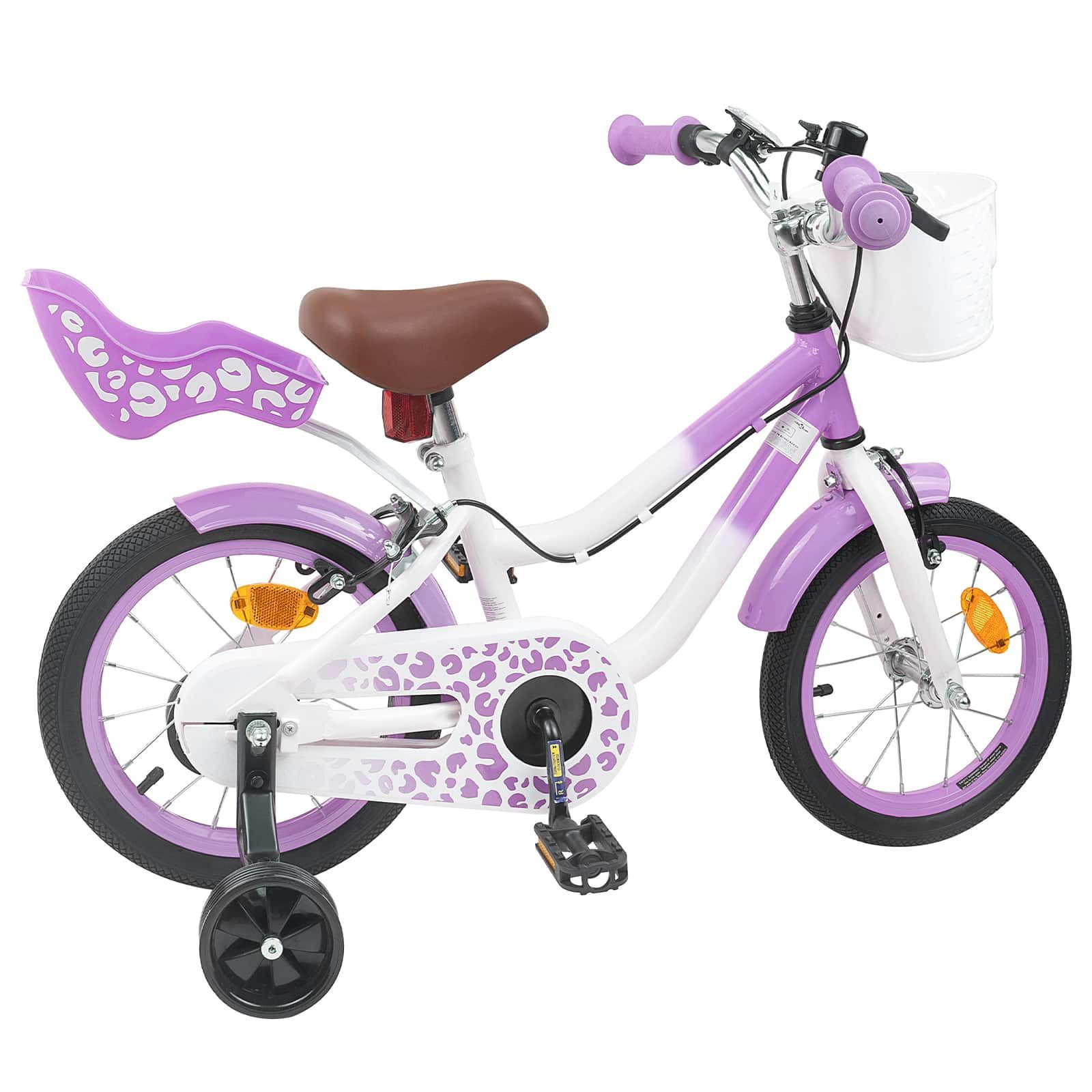 vidaXL Kinderfahrrad 90 x 49 x 67,5 cm Kinderfahrrad Mit Stützrädern 12 Zoll für 2-4 Jahre