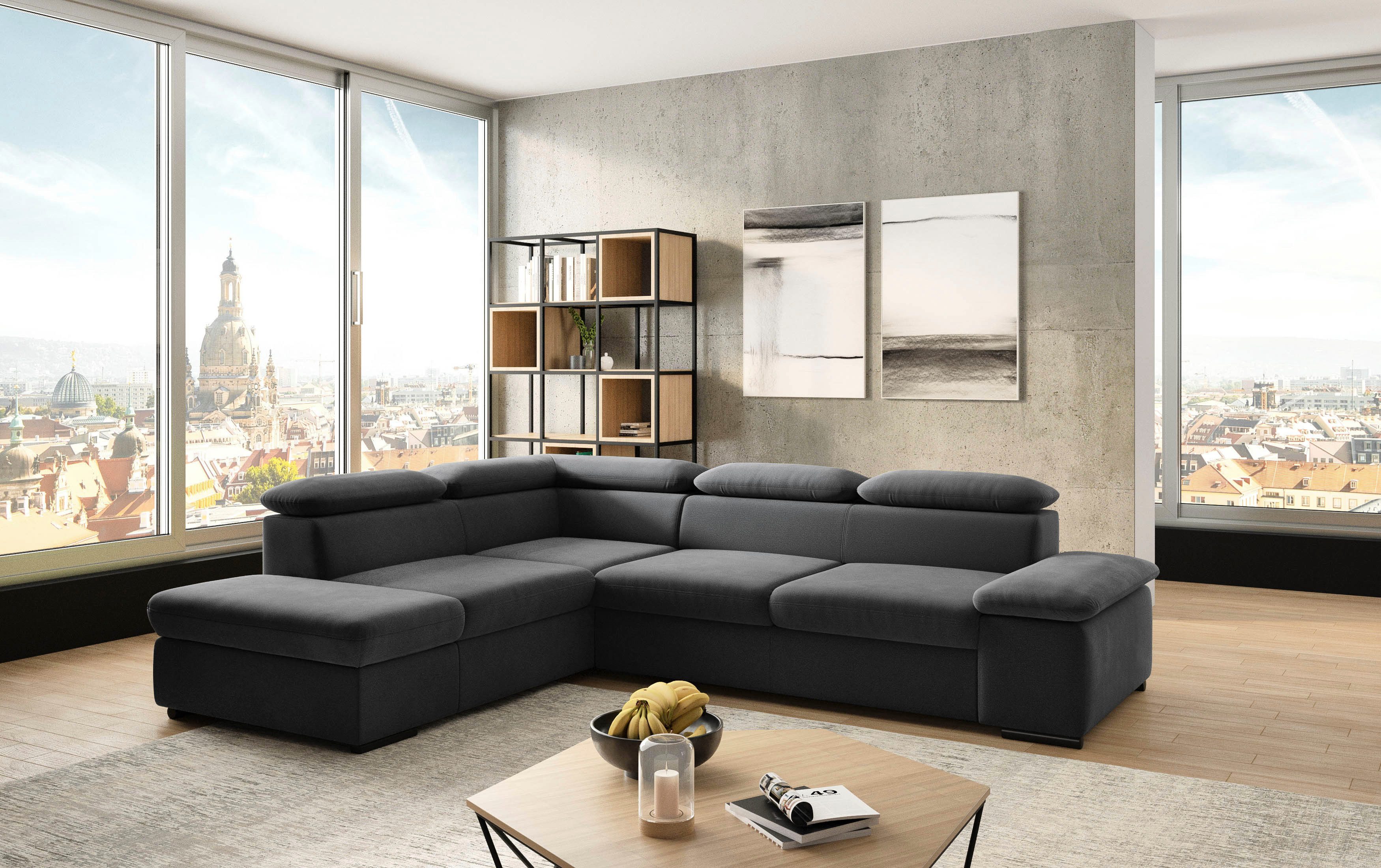 sit&more Ecksofa "Alcudia L-Form", mit Armteilverstellung, optional Kopftei günstig online kaufen