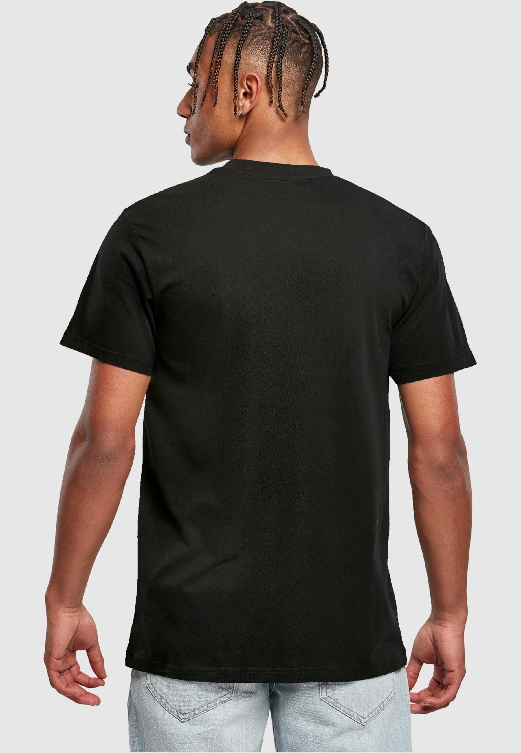 Herren Round T-Shirt Lights Merchcode Christmas T-Shirt Merry Neck (1-tlg) black