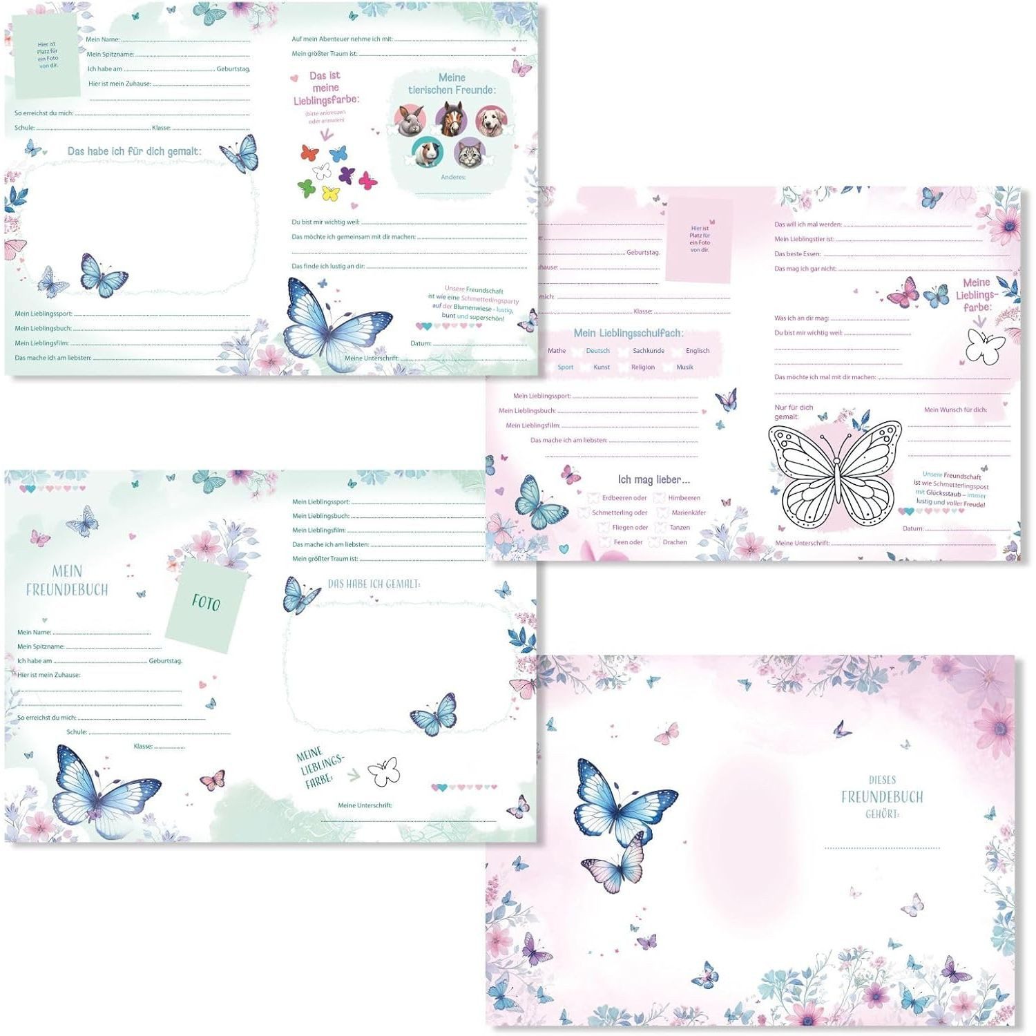 Goldbuch Poesiealbum GOLDBUCH Freundebuch A5 Schmetterlingsgarten