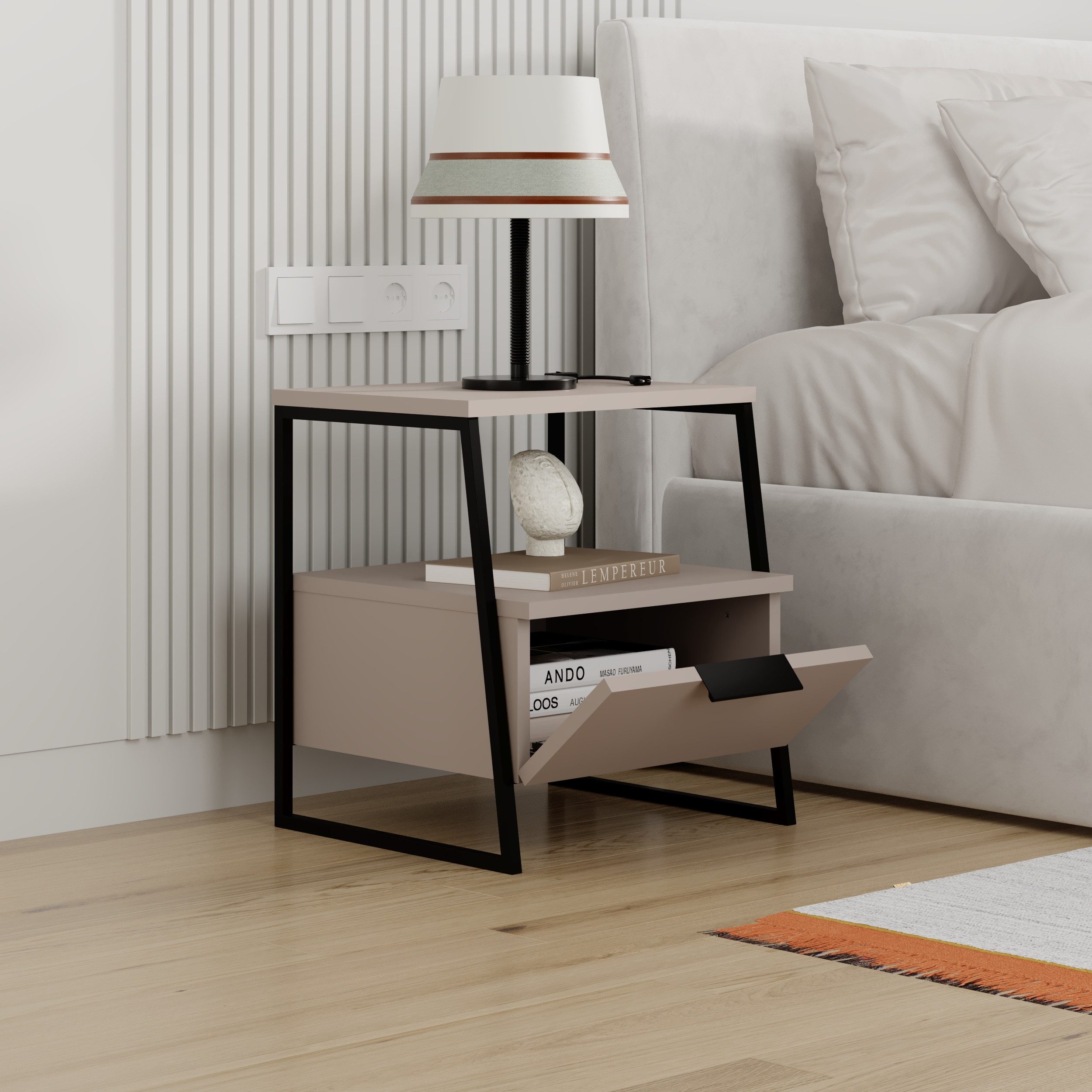 Decortie Nachttisch Pal Moderner Nachttisch, 45 x 41 x 50 cm (1 Tisch), Mod günstig online kaufen