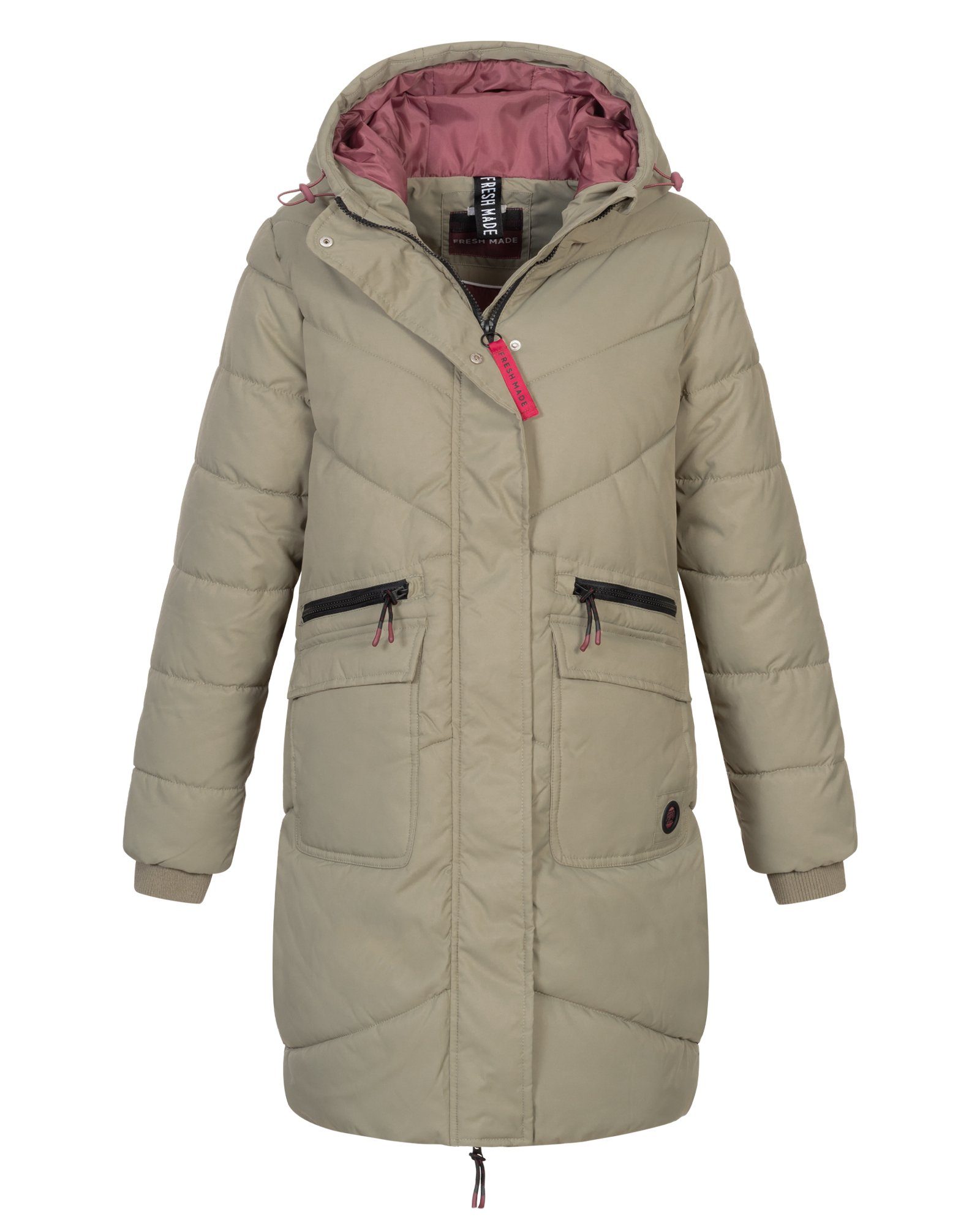 SUBLEVEL Steppjacke Winter Jacke Mantel Parka Steppjacke Lange Winter Mantel Warm gesteppt