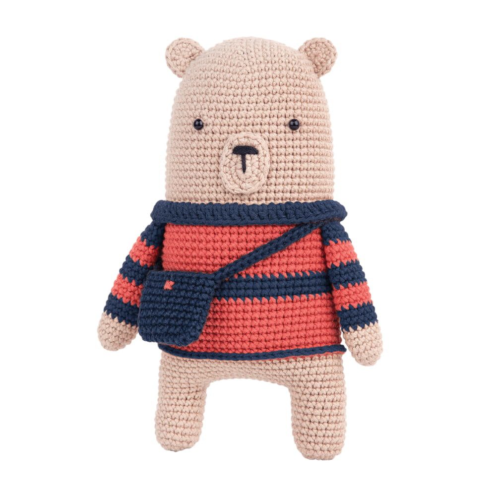 Anchor Kreativset Anchor Amigurumi Häkelkit "Benji der Bär", 27cm, (embroidery kit by Marussia)