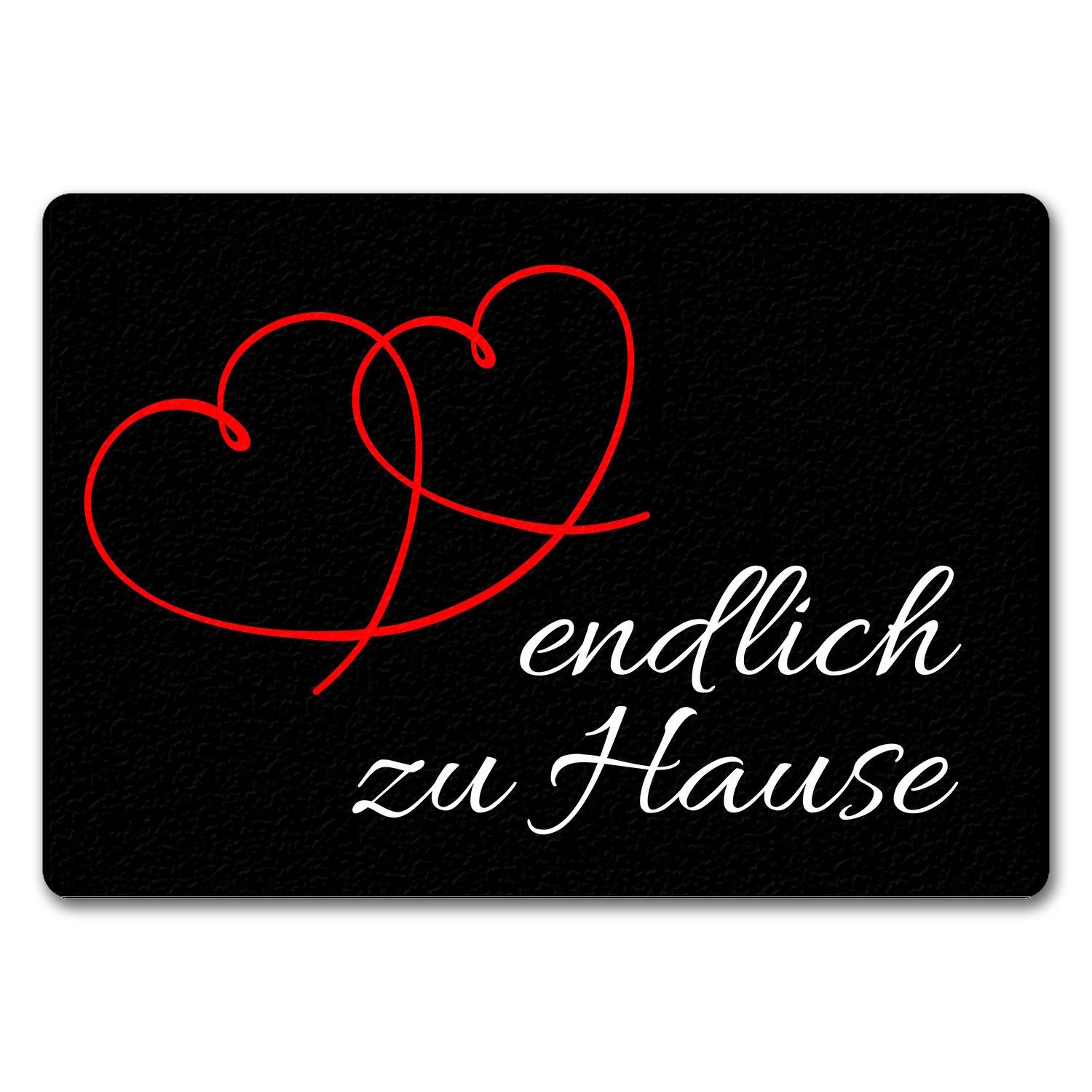 speecheese Fußmatte Fussmatte Endlich zu Hause mit lustigem Spruch schwarz günstig online kaufen