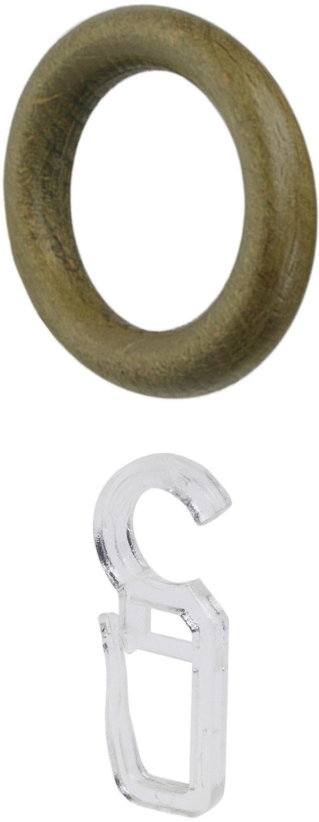 Liedeco Gardinenring, Gardinenstangen, (Packung, 10-St., mit günstig online kaufen