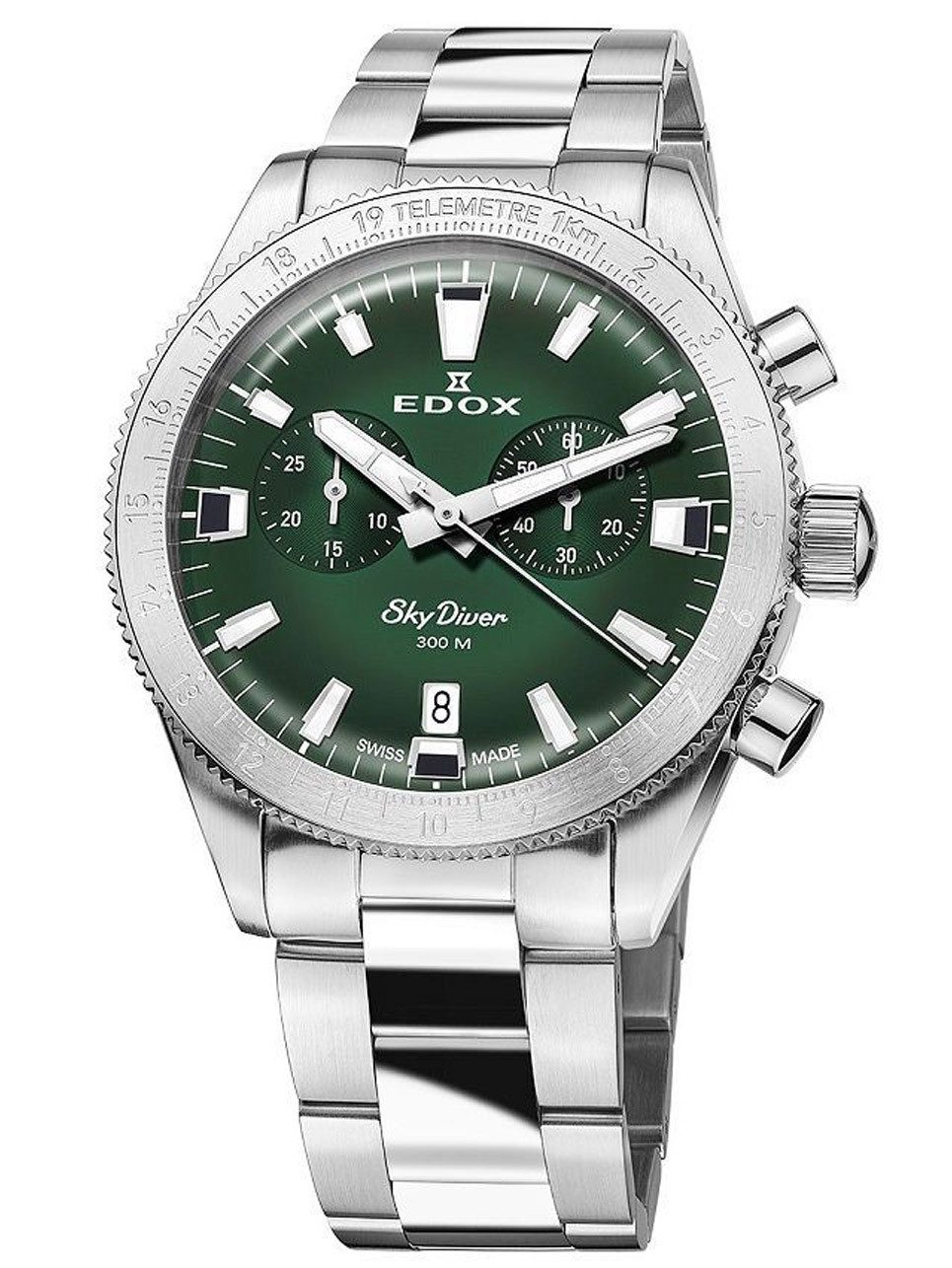 Edox Schweizer Uhr Heren Uhr Limited Chronograph Skydiver 10116 3 VIDN