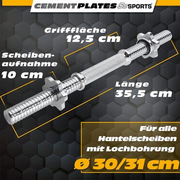 ScSPORTS® Langhantel Hantelset 80 kg Hanteln Kurzhanteln Langhantel SZ Stange Gewichte 31mm