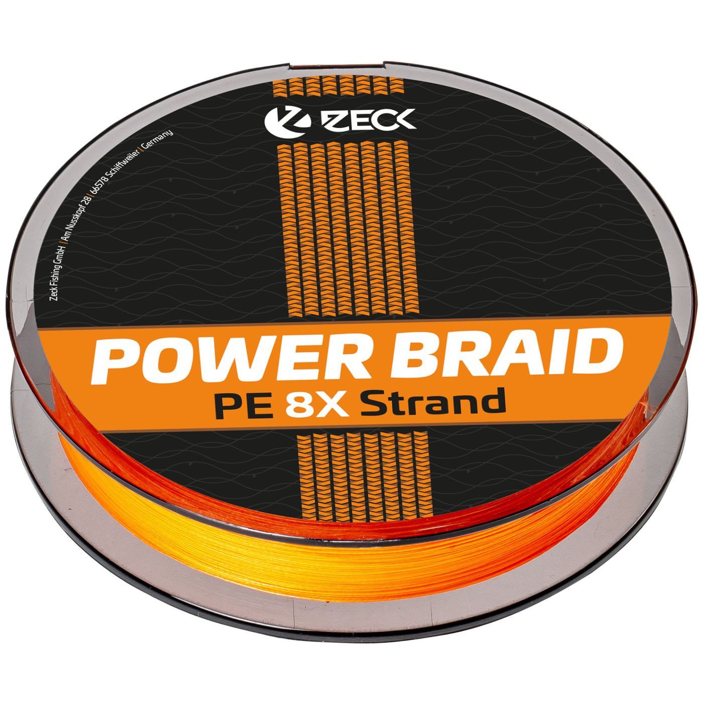 Angelschnur Zeck Predator Orange Powerbraid 8x - 300m geflochtene Angelschnur