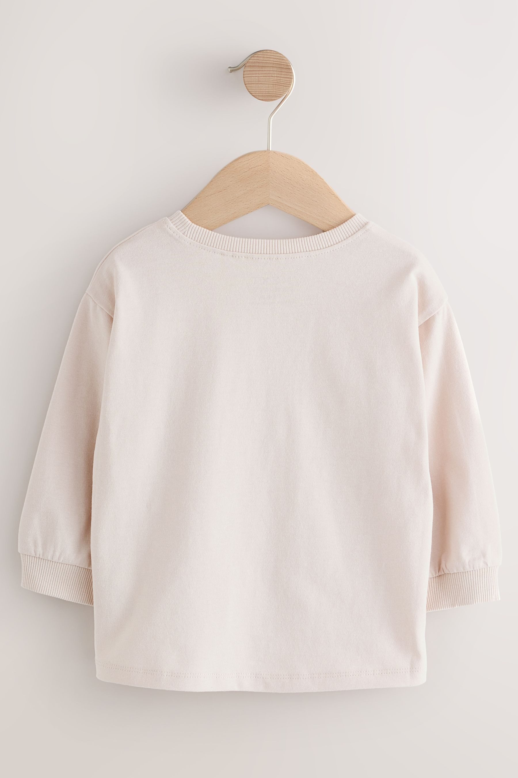 Next Langarmshirt Langärmeliges Oberteil mit Schleifenapplikation günstig online kaufen