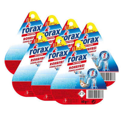rorax 7x rorax Rohrfrei Power-Granulat Portionspack 60g - Wirkt sofort & lös Rohrreiniger