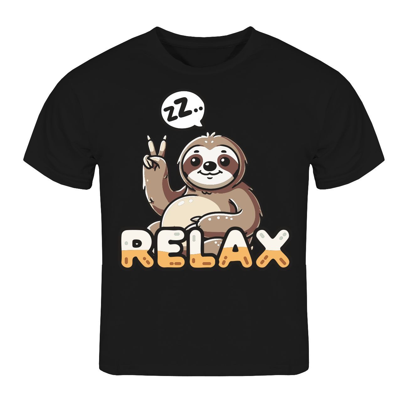 Print-Shirt Kinder T-Shirt Relax Faultier