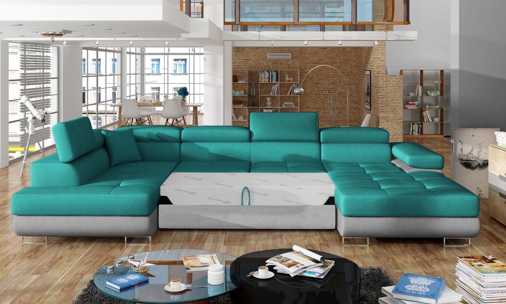 MF Design Wohnlandschaft Rodri, mit Bettfunktion