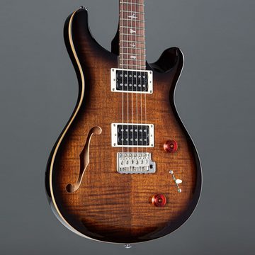 PRS E-Gitarre, SE Custom 22 Semi-Hollow Black Gold Burst - E-Gitarre
