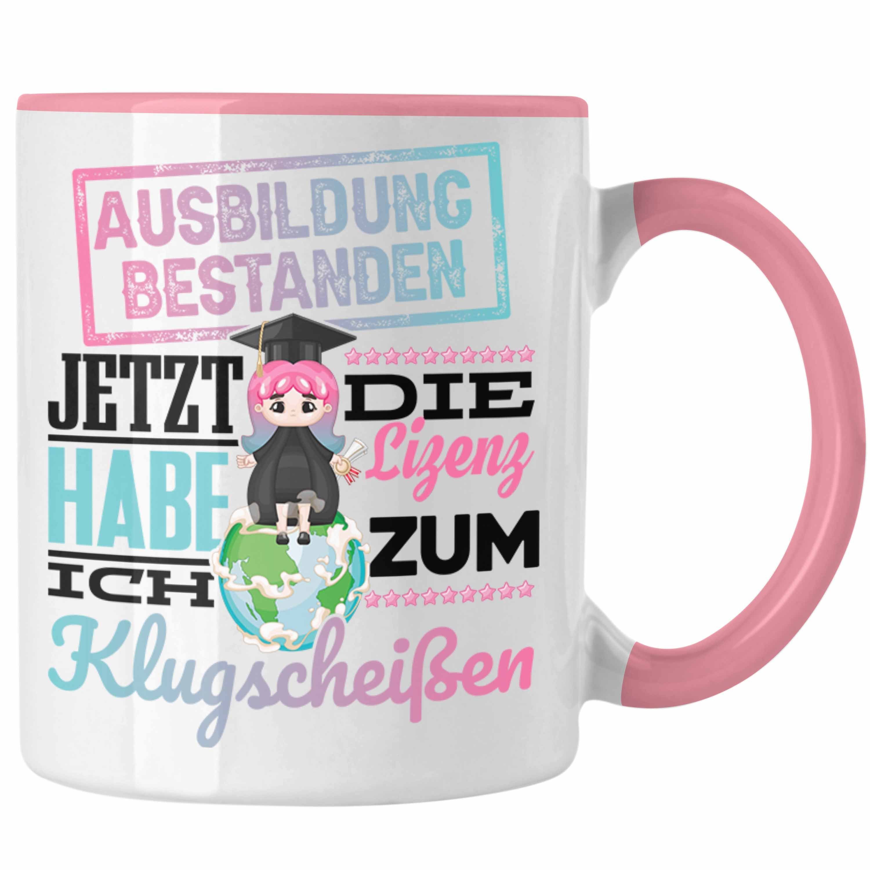 Geschenk Bestanden Ausbildung Stempel Geschenkidee Pr Tasse Tasse Bestandene Trendation Rosa