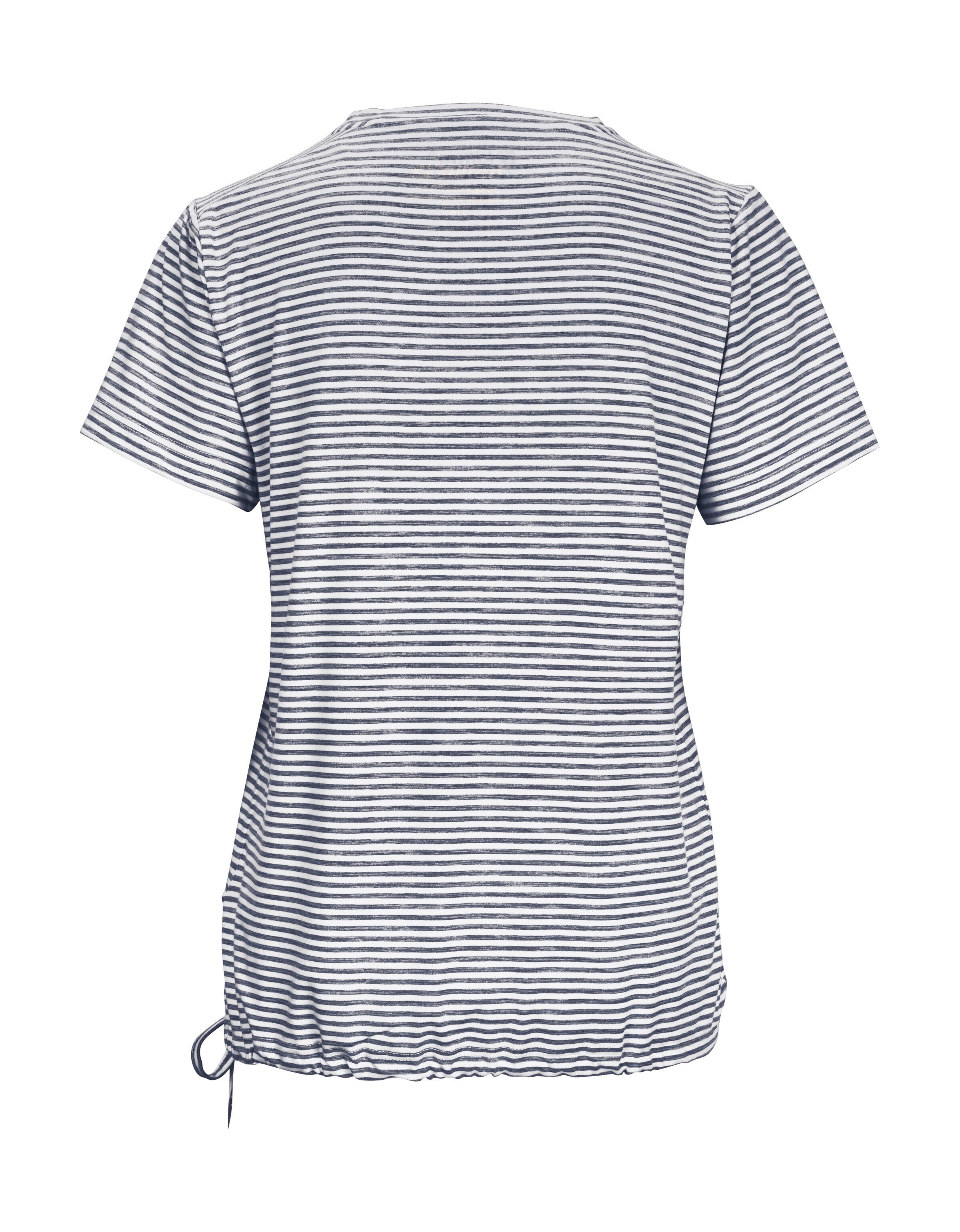 Killtec T-Shirt WMN TSHRT F Gestreiftes, schnelltrocknendes Funktionsshirt mit verstellbarem Saum