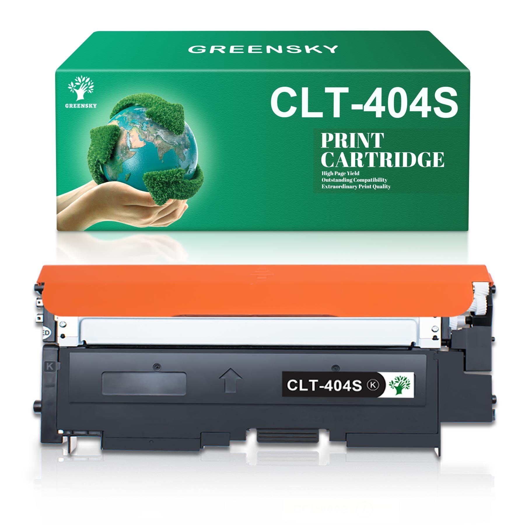 Greensky Tonerkartusche CLT-K404S CLT-C404S Schwarz 1x CLT-M404S kompatibler CLT-Y404S